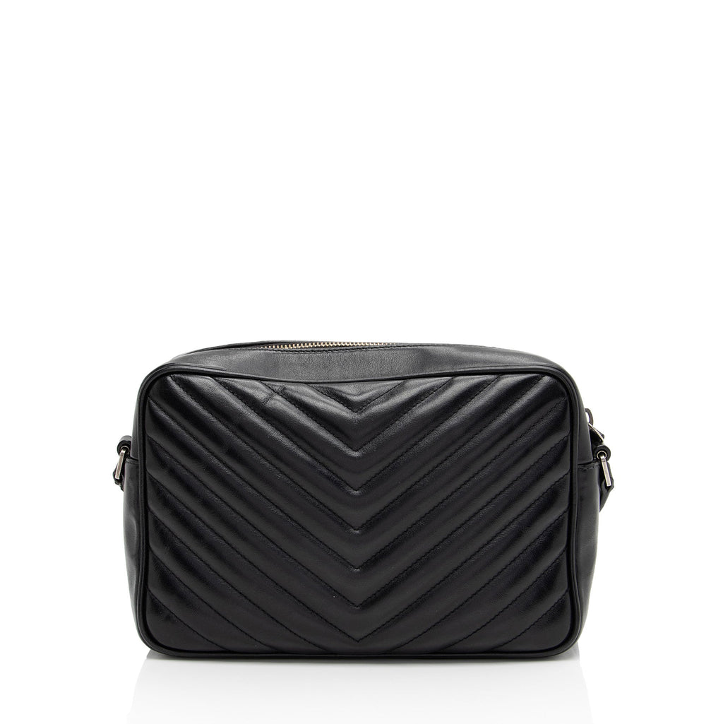 Saint Laurent Matelasse Calfskin Monogram Lou Camera Bag (SHF-ZcEqKL)
