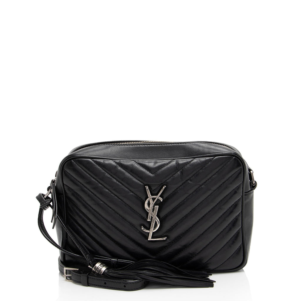 Saint Laurent Matelasse Calfskin Monogram Lou Camera Bag (SHF-ZcEqKL)