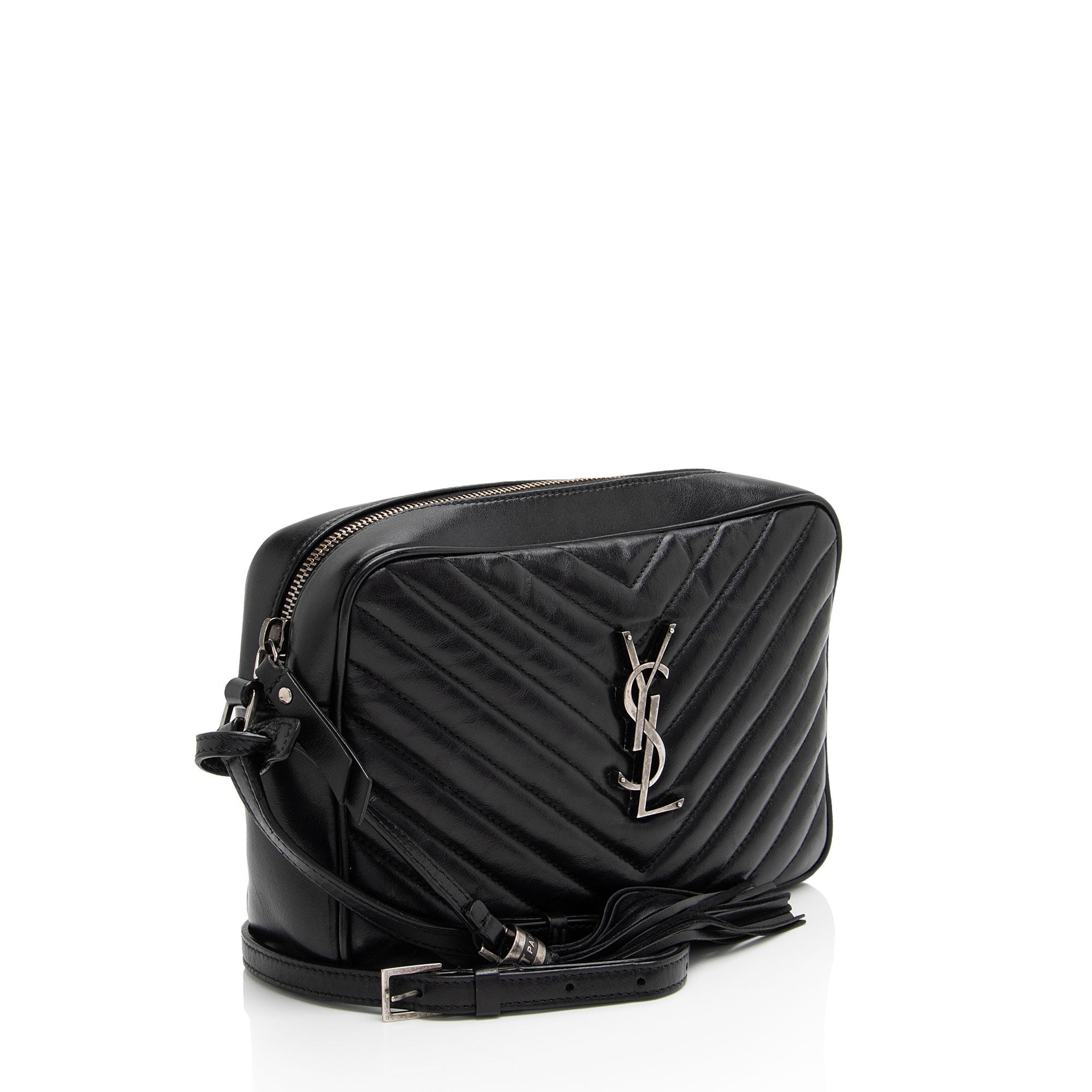 Saint Laurent Matelasse Calfskin Monogram Lou Camera Bag (SHF-ZcEqKL)