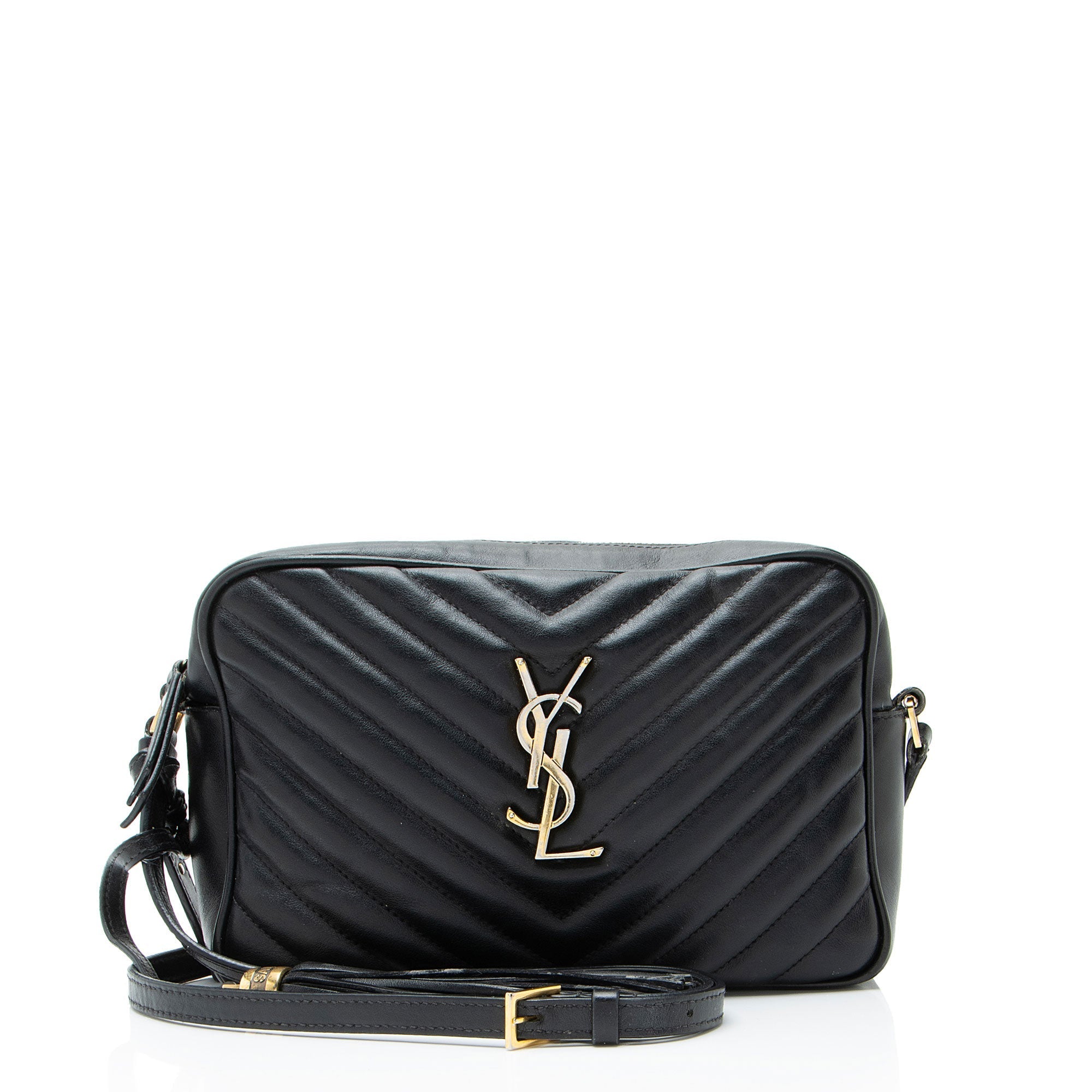 Saint Laurent Matelasse Calfskin Monogram Lou Camera Bag