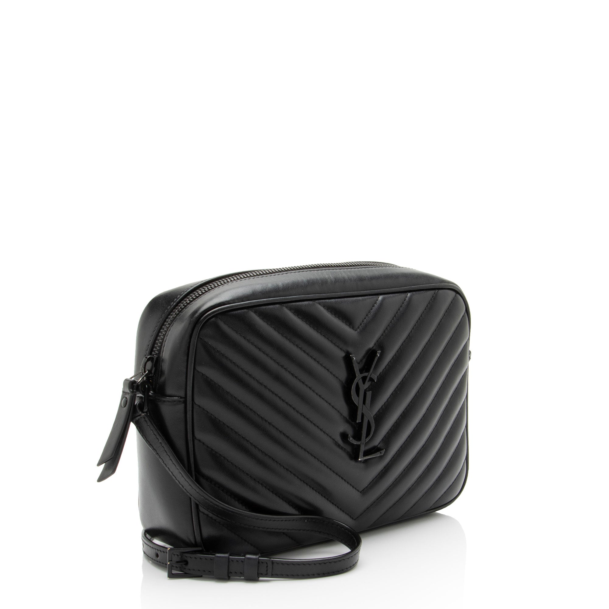Saint Laurent Matelasse Calfskin Monogram Lou Camera Bag