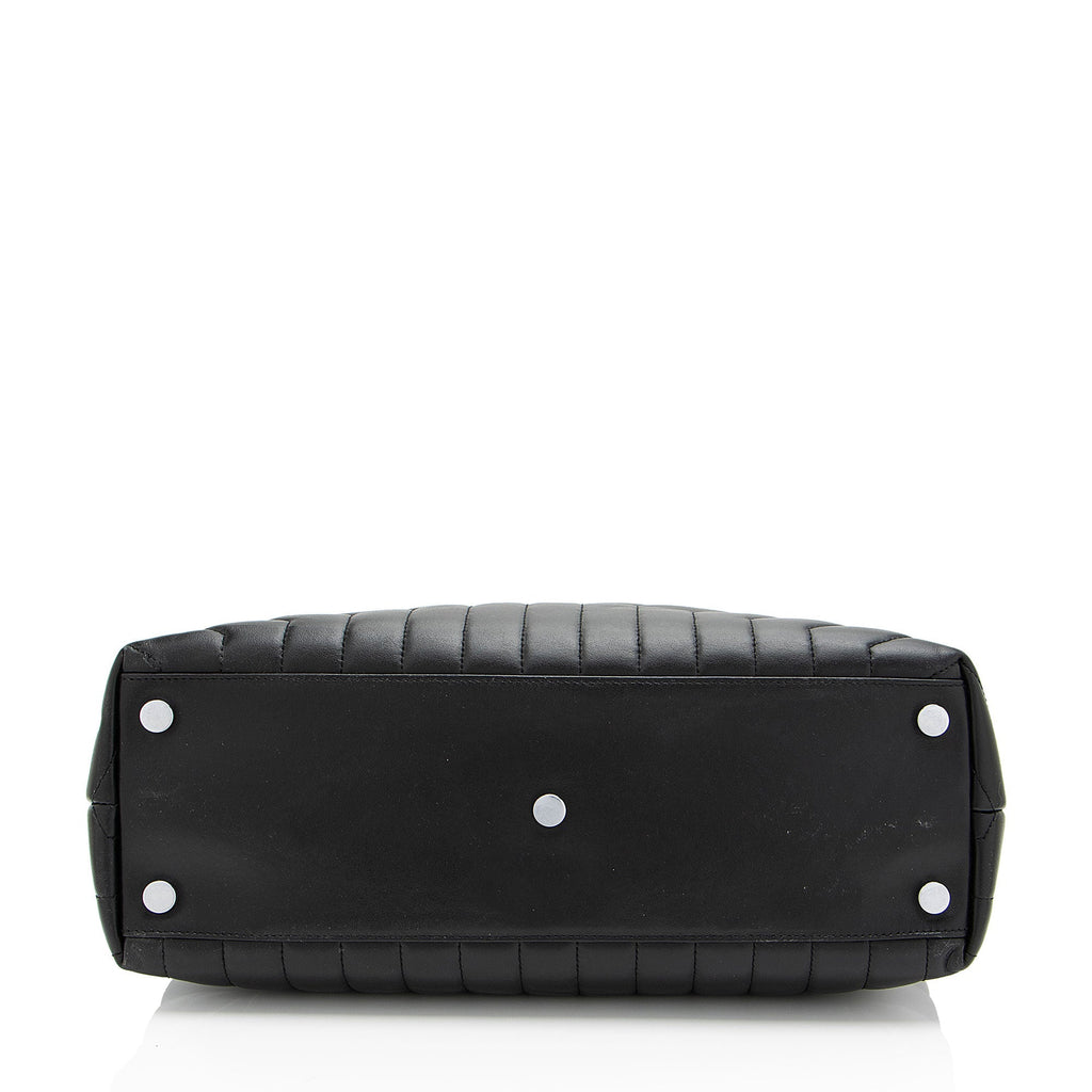Saint Laurent Matelasse Calfskin Monogram LouLou Chain Large Shoulder Bag (SHF-F87Oll)