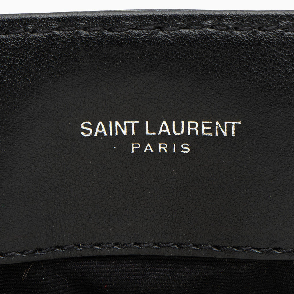 Saint Laurent Matelasse Calfskin Monogram LouLou Chain Large Shoulder Bag (SHF-F87Oll)