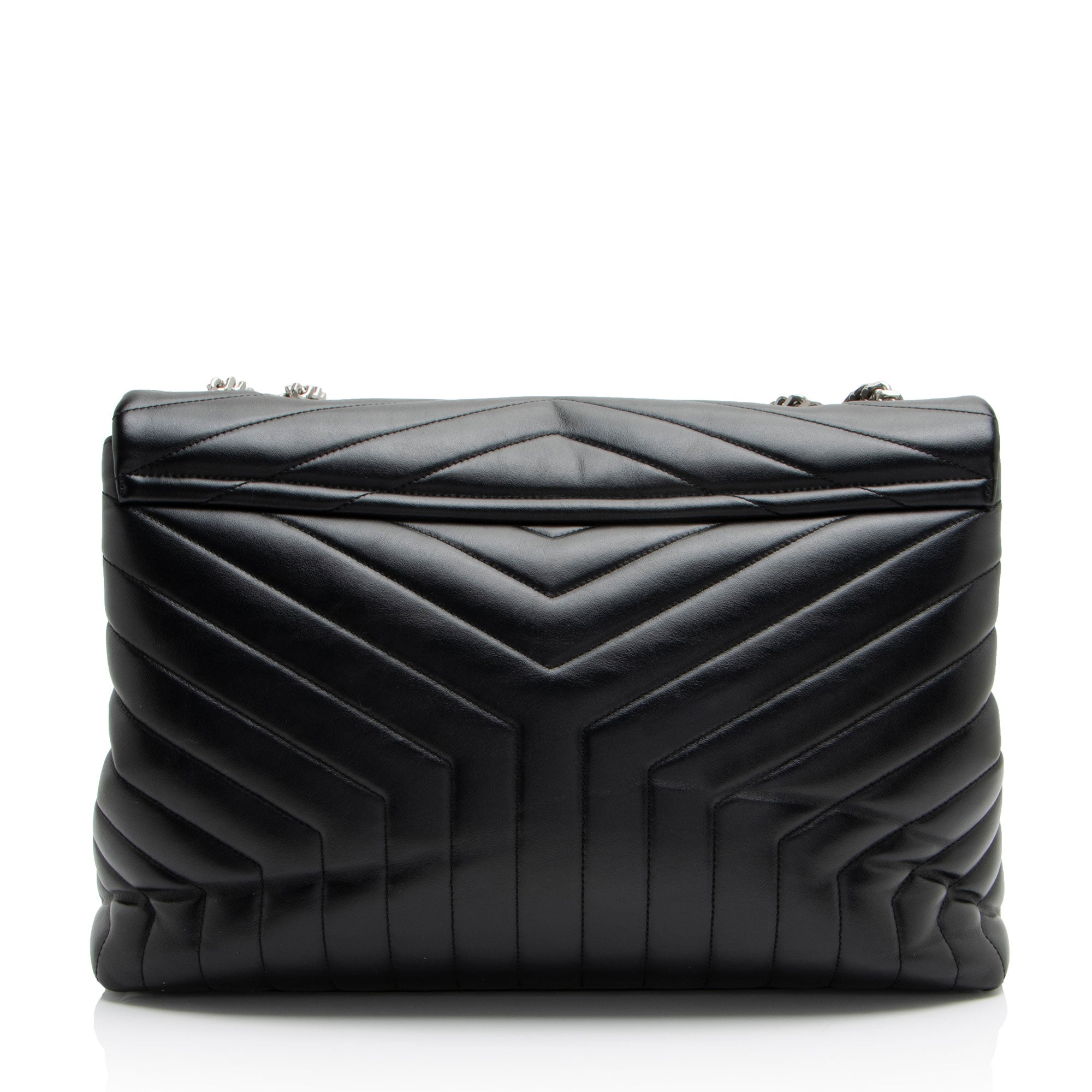 Saint Laurent Matelasse Calfskin Monogram LouLou Chain Large Shoulder Bag