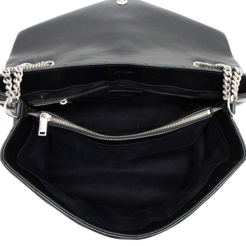 Saint Laurent Matelasse Calfskin Monogram LouLou Chain Large Shoulder Bag