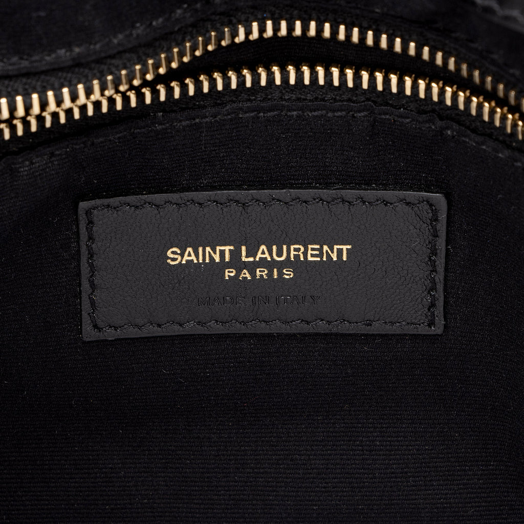 Saint Laurent Matelasse Calfskin Monogram LouLou Chain Medium Shoulder Bag (SHF-22303)