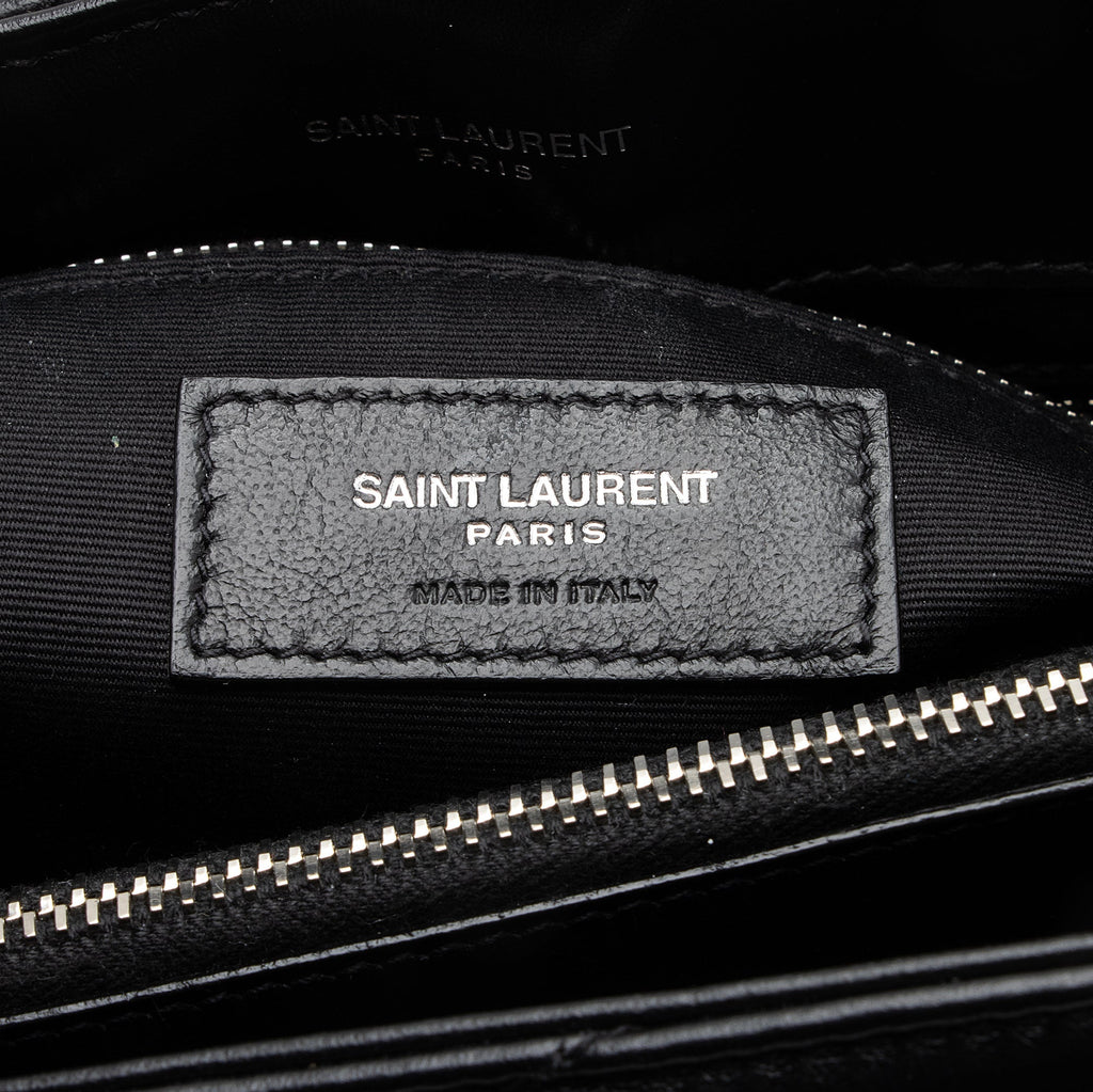 Saint Laurent Matelasse Calfskin Monogram LouLou Chain Medium Shoulder Bag (SHF-22491)