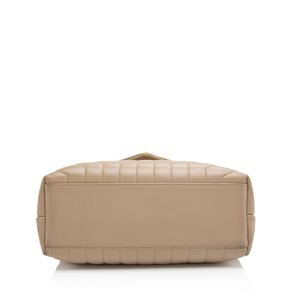 Saint Laurent Matelasse Calfskin Monogram LouLou Chain Medium Shoulder Bag (SHF-sdsp1l)