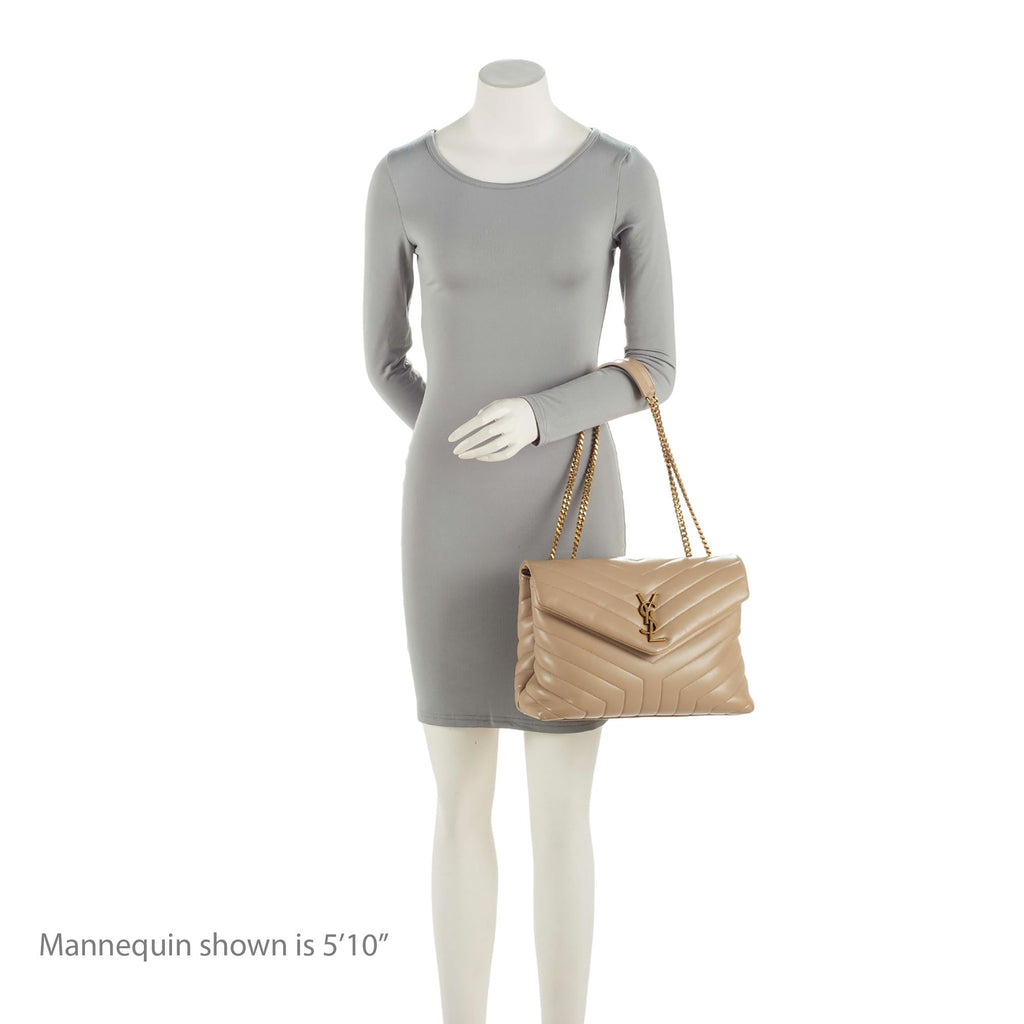 Saint Laurent Matelasse Calfskin Monogram LouLou Chain Medium Shoulder Bag (SHF-pCCeab)