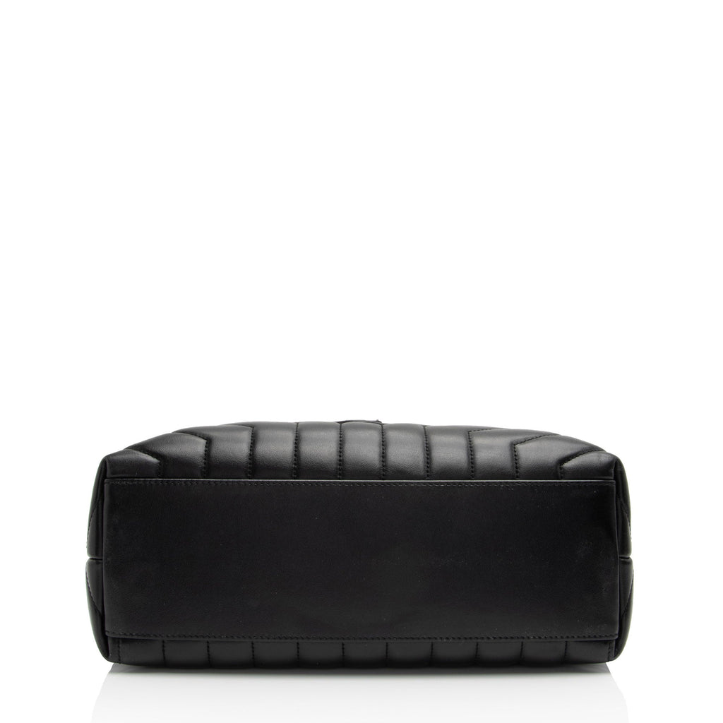 Saint Laurent Matelasse Calfskin Monogram LouLou Chain Medium Shoulder Bag (SHF-SaVb1o)
