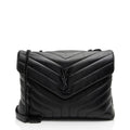 Saint Laurent Matelasse Calfskin Monogram LouLou Chain Medium Shoulder Bag (SHF-SaVb1o)