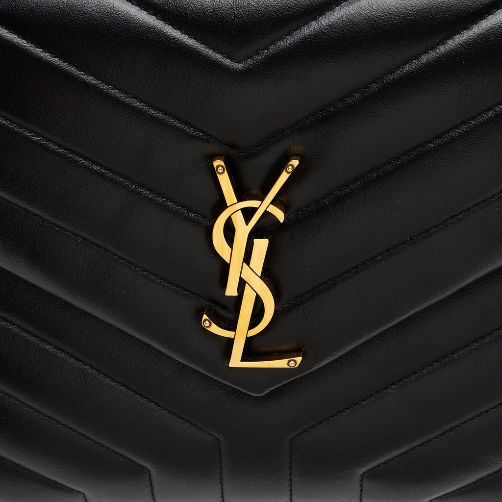 Saint Laurent Matelasse Calfskin Monogram LouLou Chain Medium Shoulder Bag (SHF-m6cEGy)