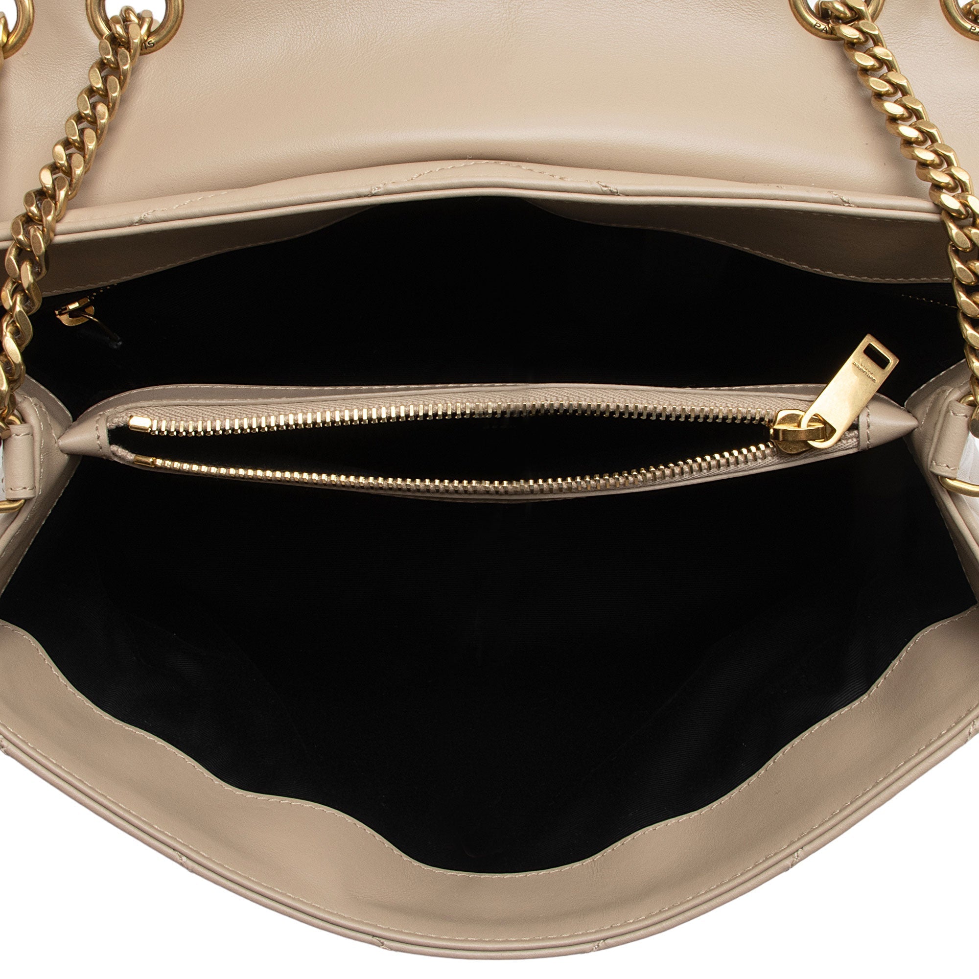 Saint Laurent Matelasse Calfskin Monogram LouLou Chain Medium Shoulder Bag (SHF-IR5HcO)