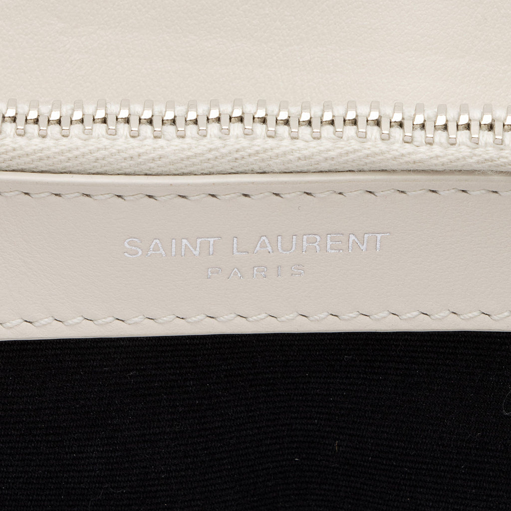 Saint Laurent Matelasse Calfskin Monogram LouLou Chain Medium Shoulder Bag (SHF-p5hSxF)