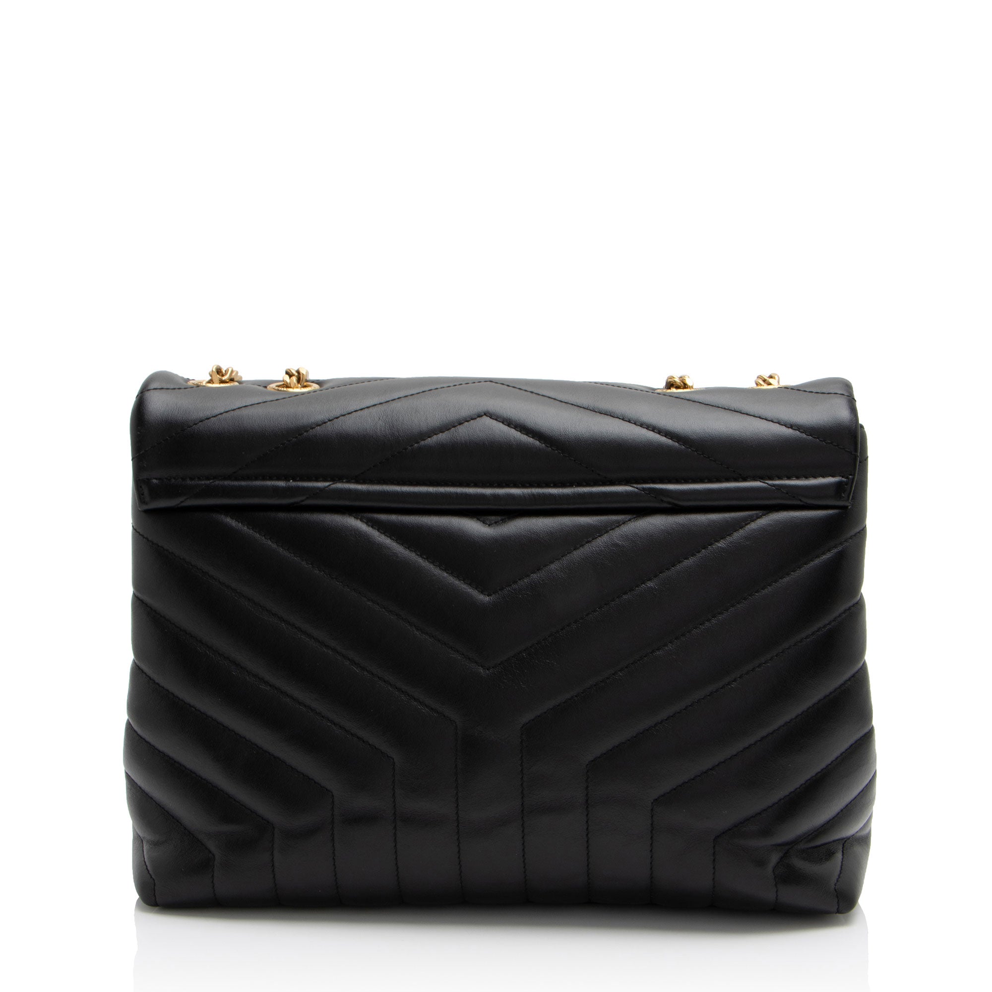 Saint Laurent Matelasse Calfskin Monogram LouLou Chain Medium Shoulder Bag (SHF-QYlKsA)