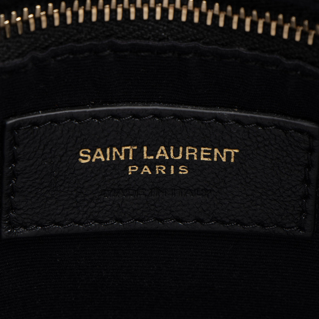 Saint Laurent Matelasse Calfskin Monogram LouLou Chain Medium Shoulder Bag (SHF-QYlKsA)
