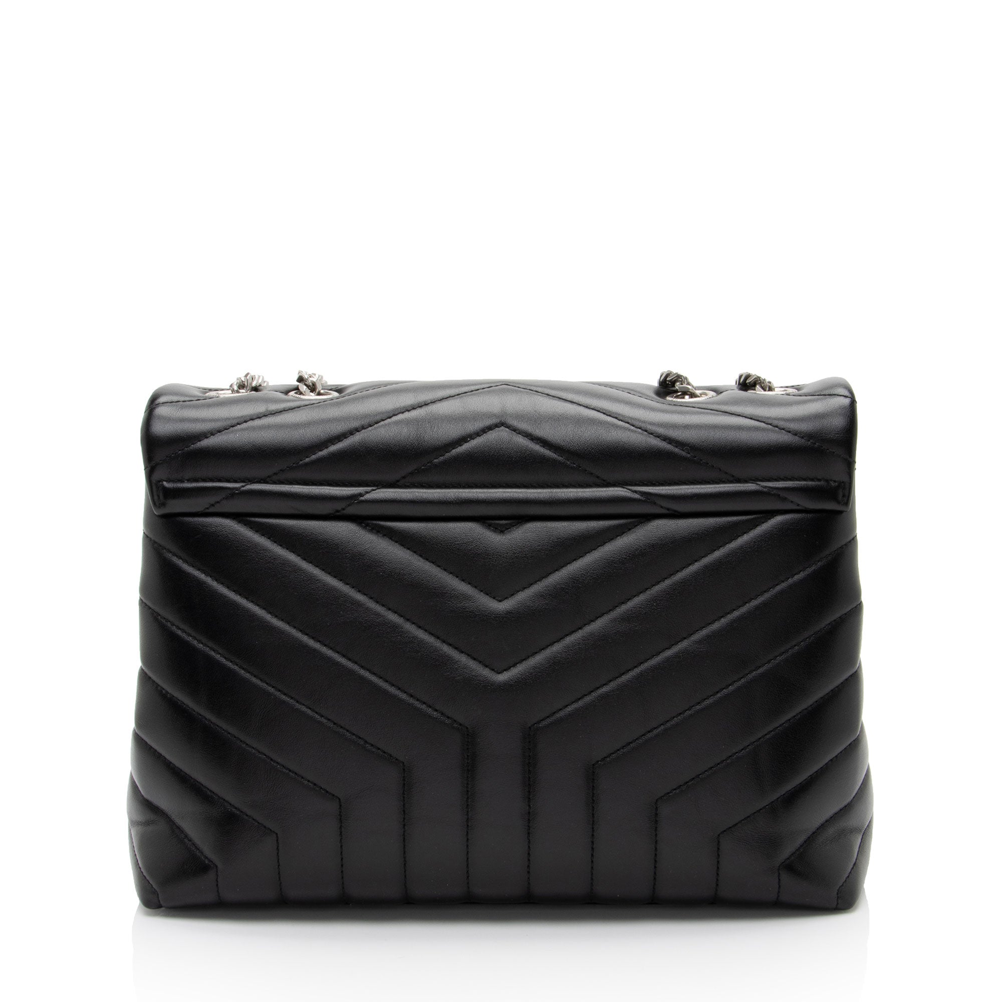 Saint Laurent Matelasse Calfskin Monogram LouLou Chain Medium Shoulder Bag
