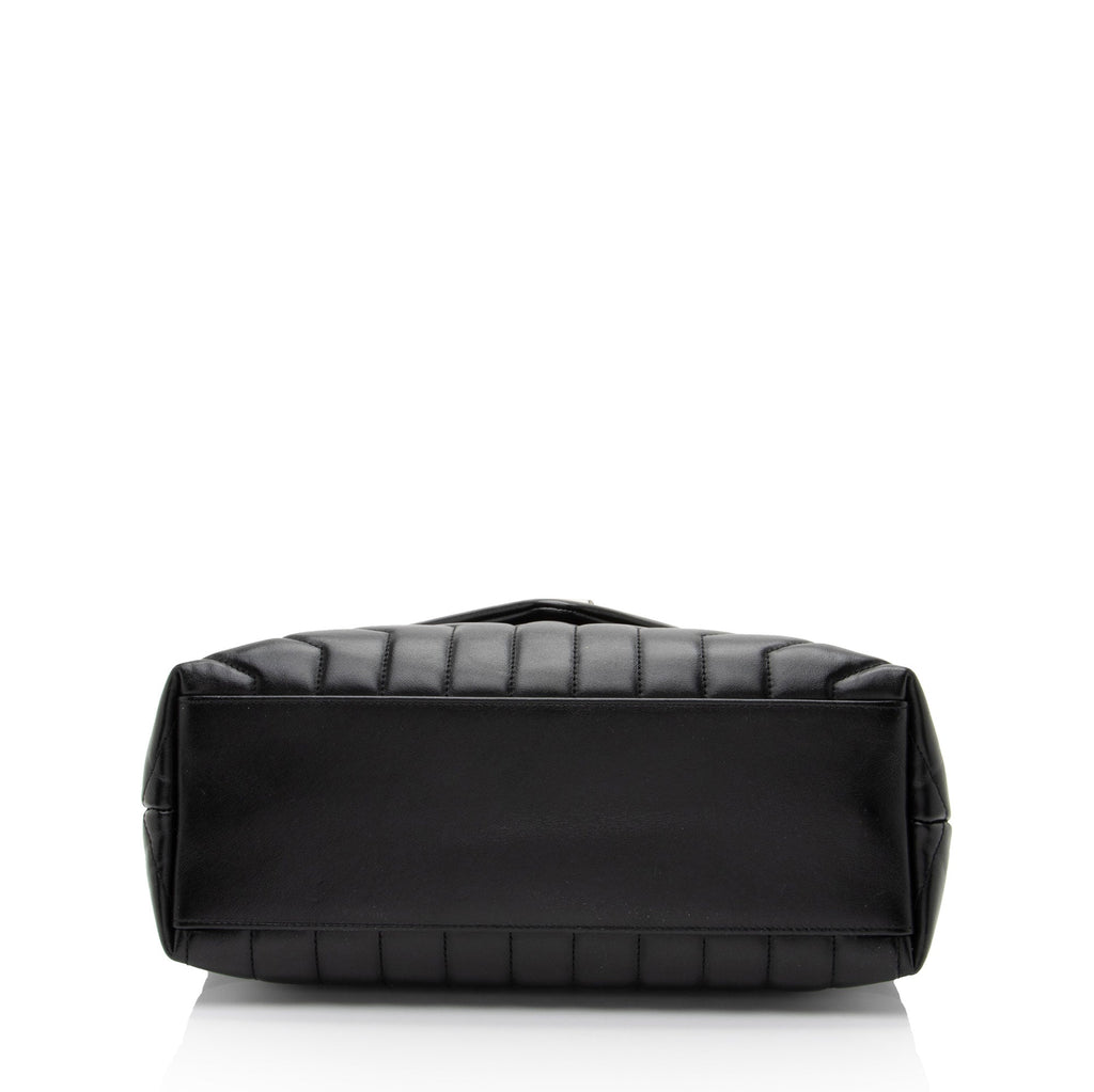 Saint Laurent Matelasse Calfskin Monogram LouLou Chain Medium Shoulder Bag