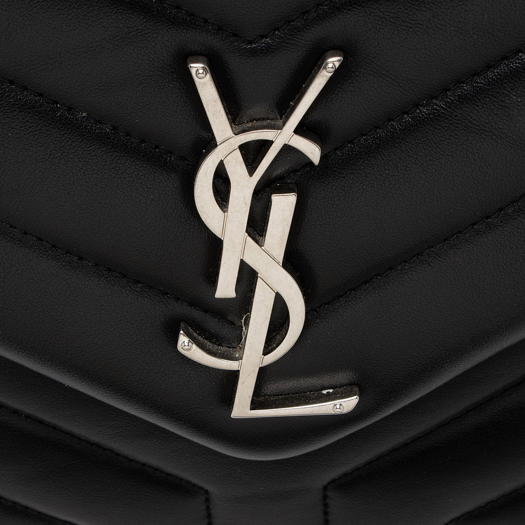 Saint Laurent Matelasse Calfskin Monogram LouLou Chain Medium Shoulder Bag