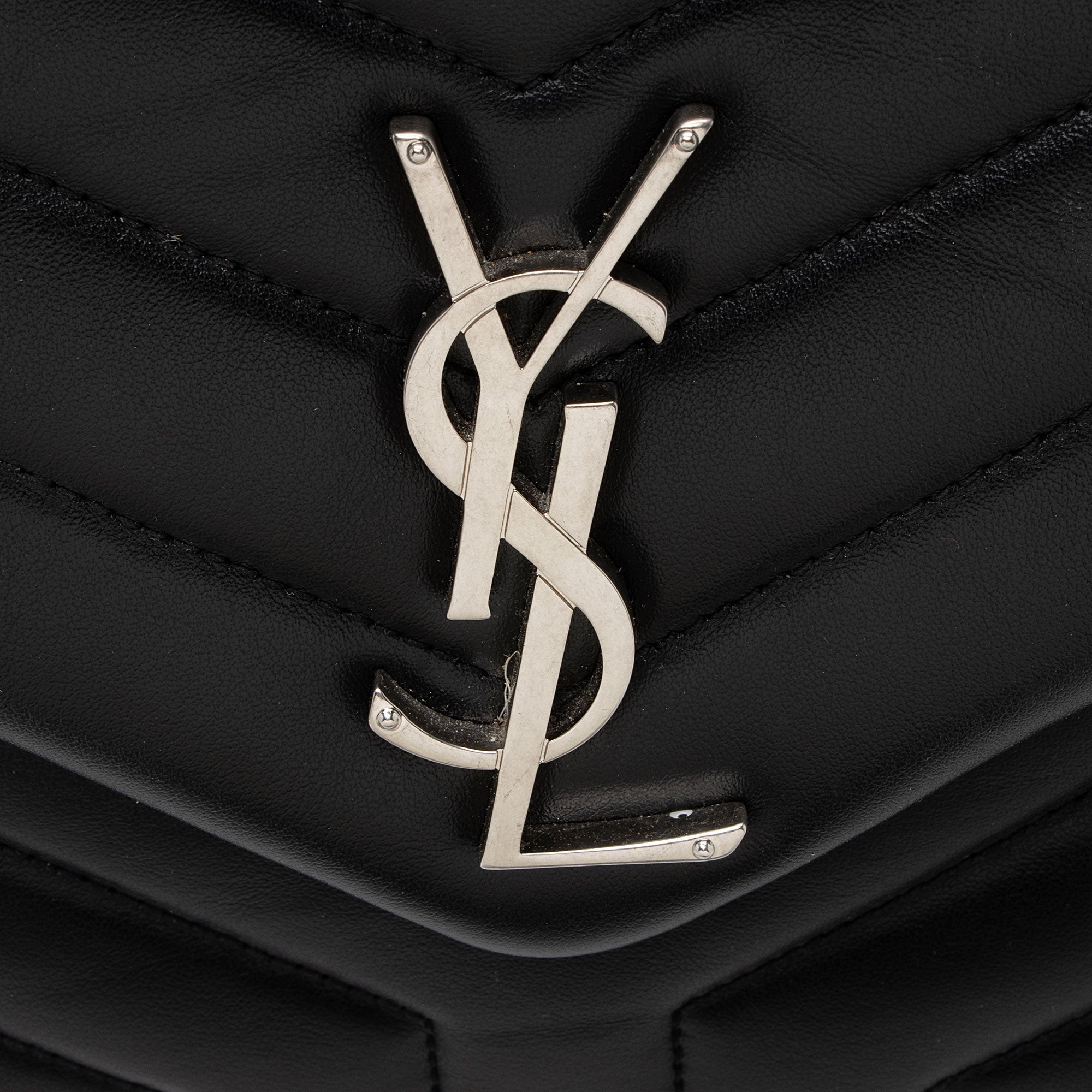 Saint Laurent Matelasse Calfskin Monogram LouLou Chain Medium Shoulder Bag