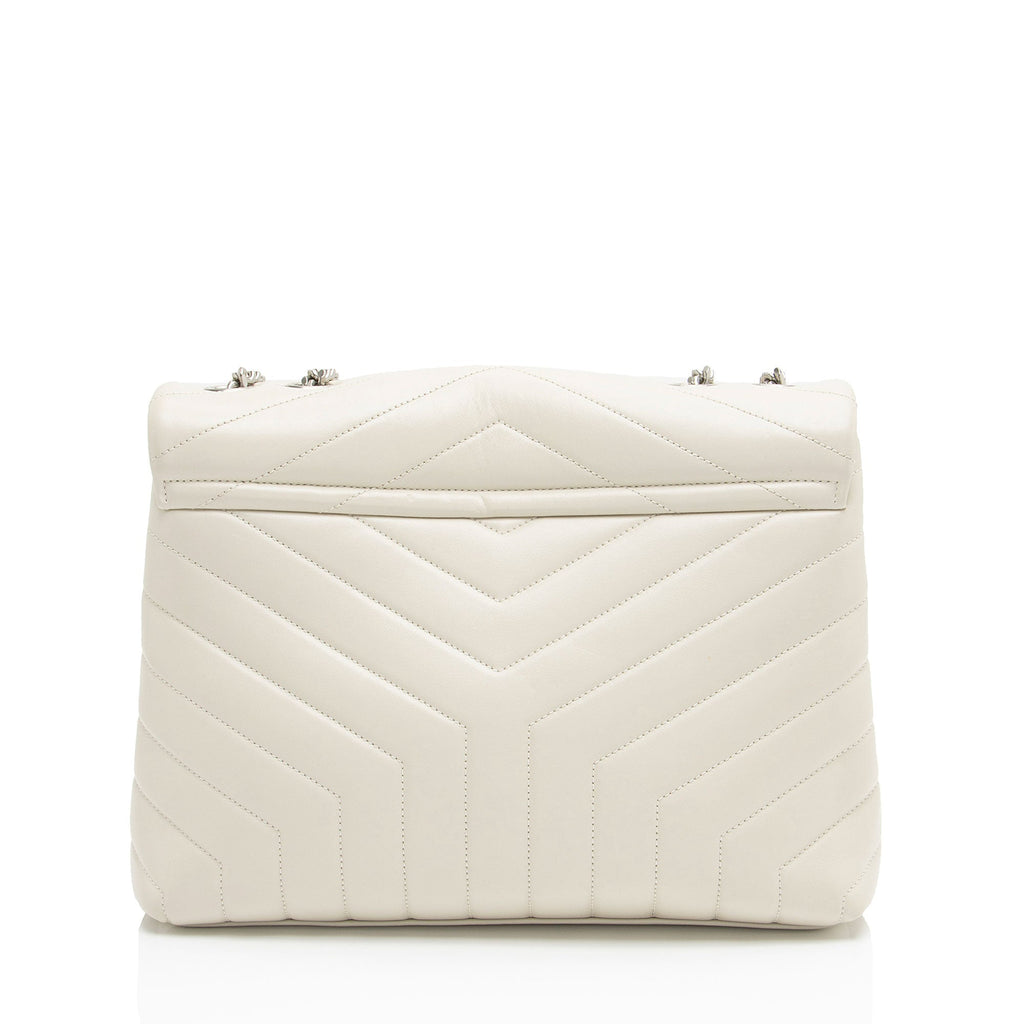 Saint Laurent Matelasse Calfskin Monogram LouLou Chain Medium Shoulder Bag