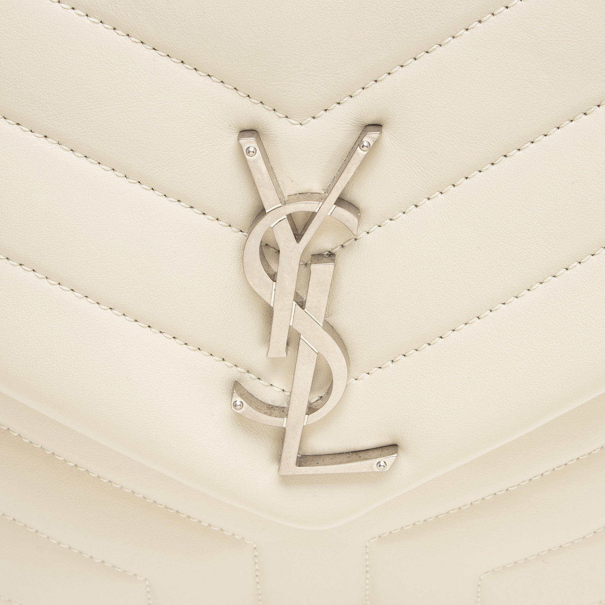 Saint Laurent Matelasse Calfskin Monogram LouLou Chain Medium Shoulder Bag