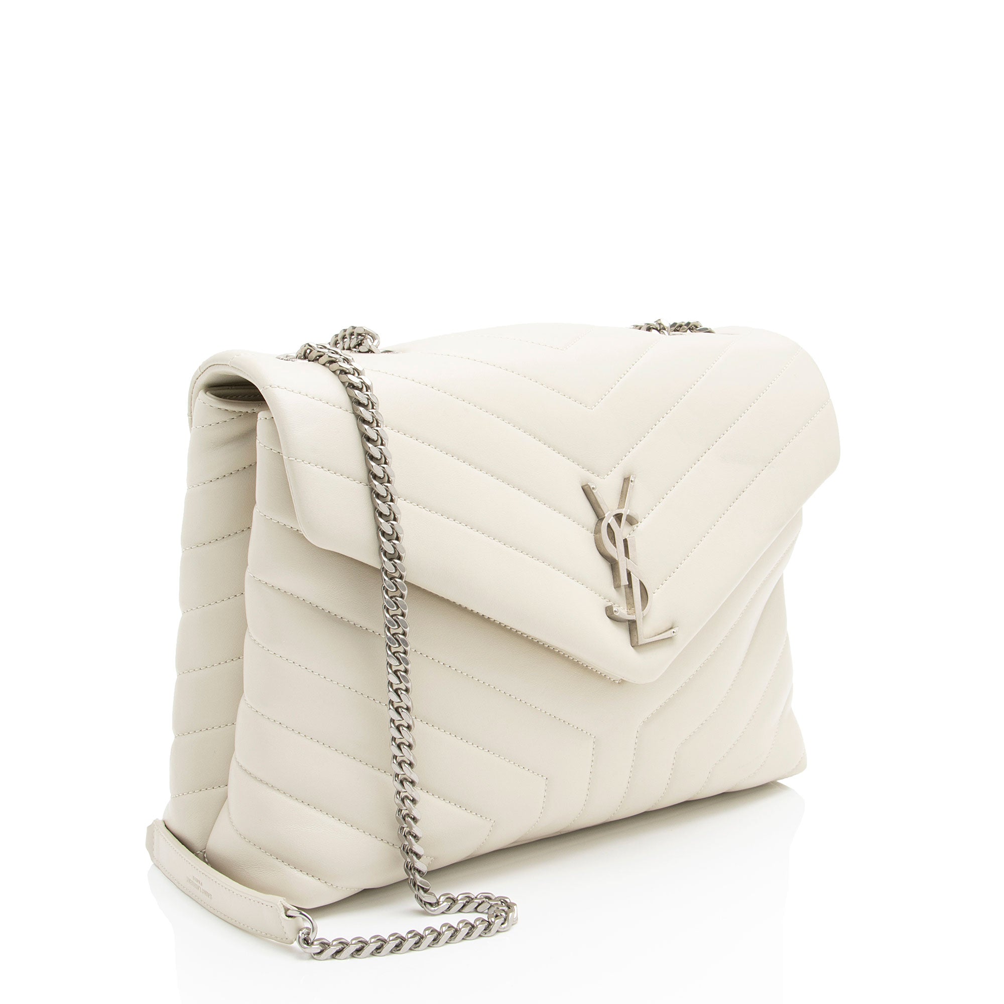 Saint Laurent Matelasse Calfskin Monogram LouLou Chain Medium Shoulder Bag