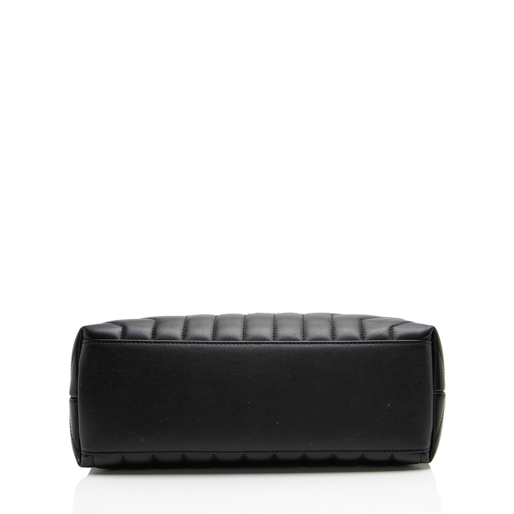 Saint Laurent Matelasse Calfskin Monogram LouLou Chain Medium Shoulder Bag