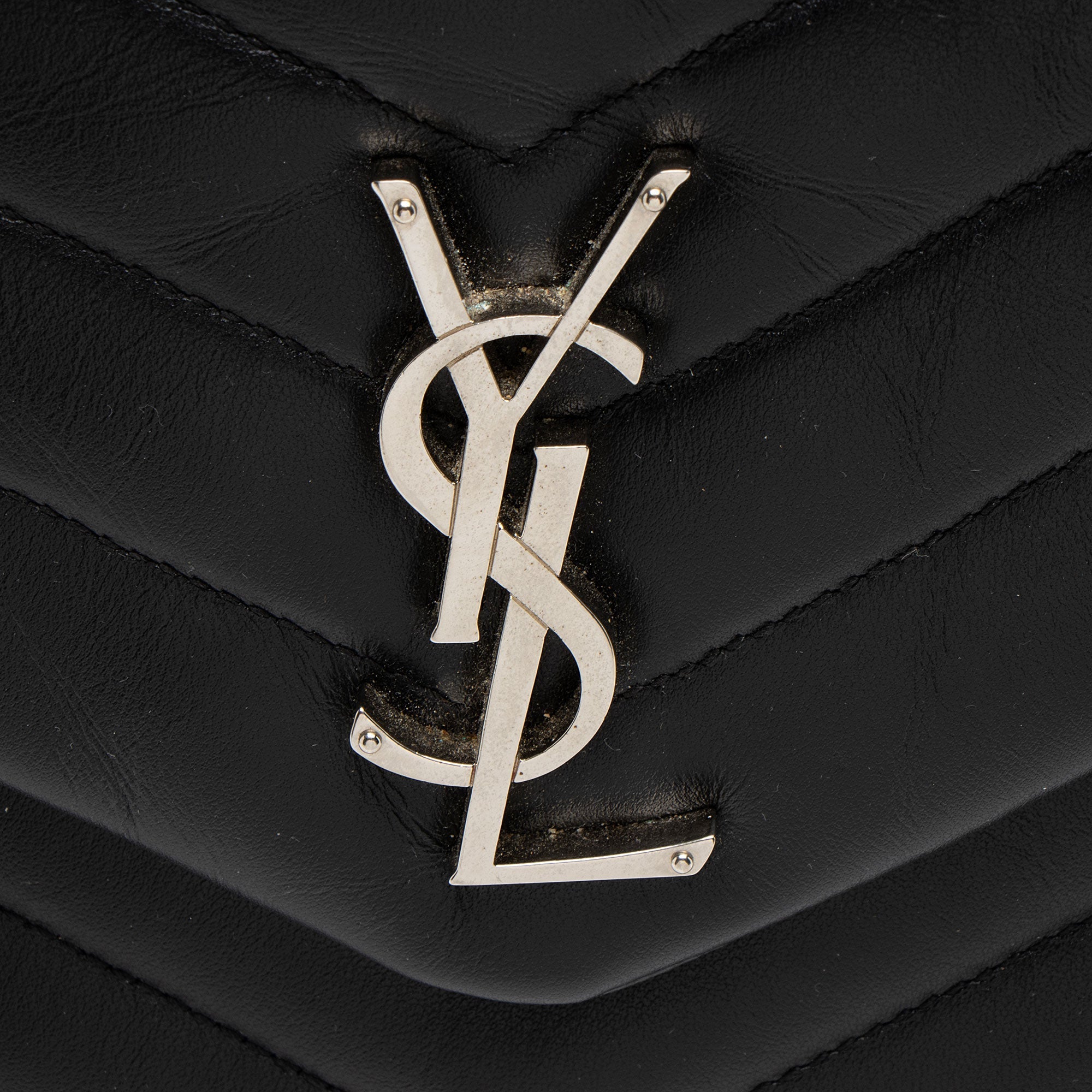Saint Laurent Matelasse Calfskin Monogram LouLou Chain Medium Shoulder Bag