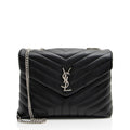Saint Laurent Matelasse Calfskin Monogram LouLou Chain Medium Shoulder Bag