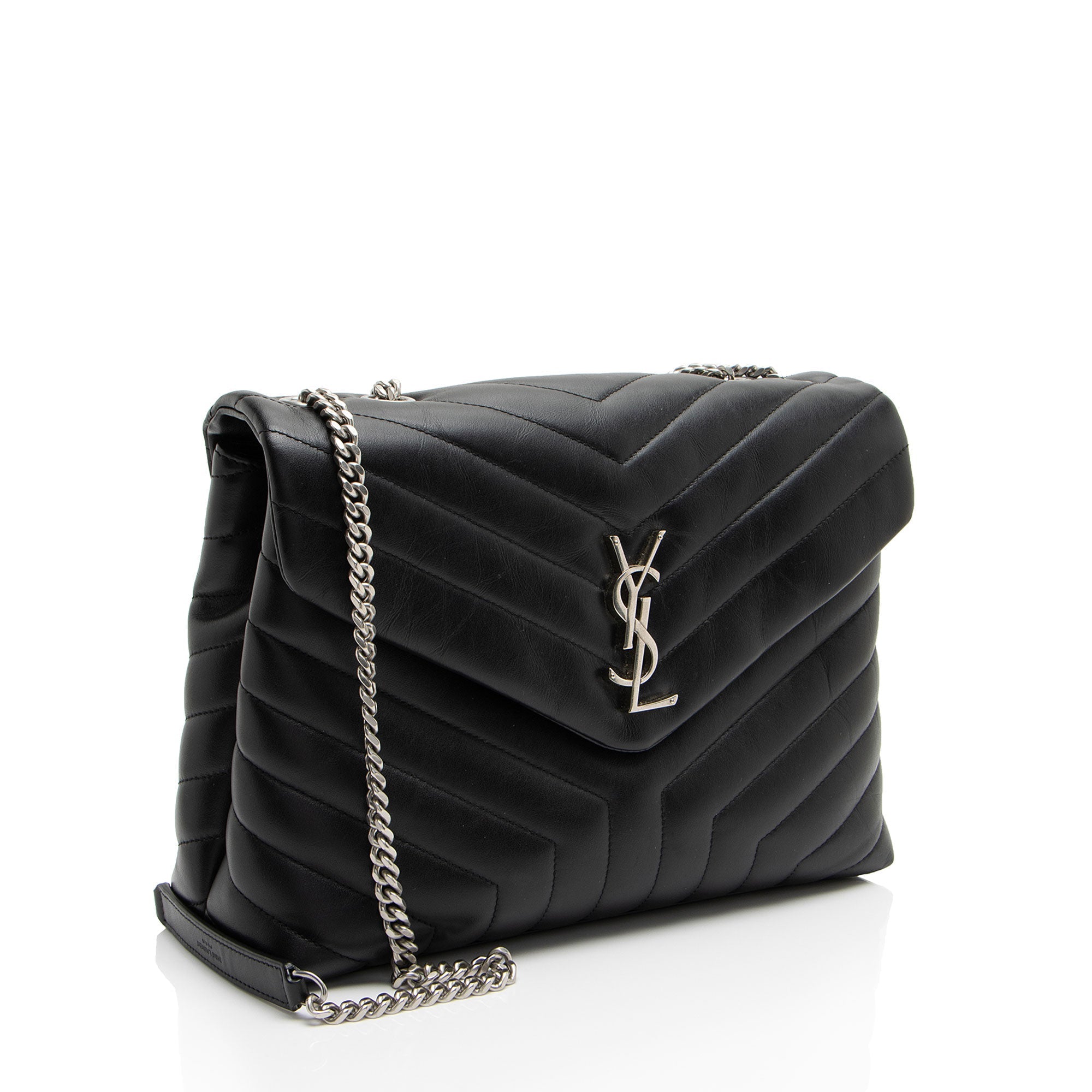 Saint Laurent Matelasse Calfskin Monogram LouLou Chain Medium Shoulder Bag