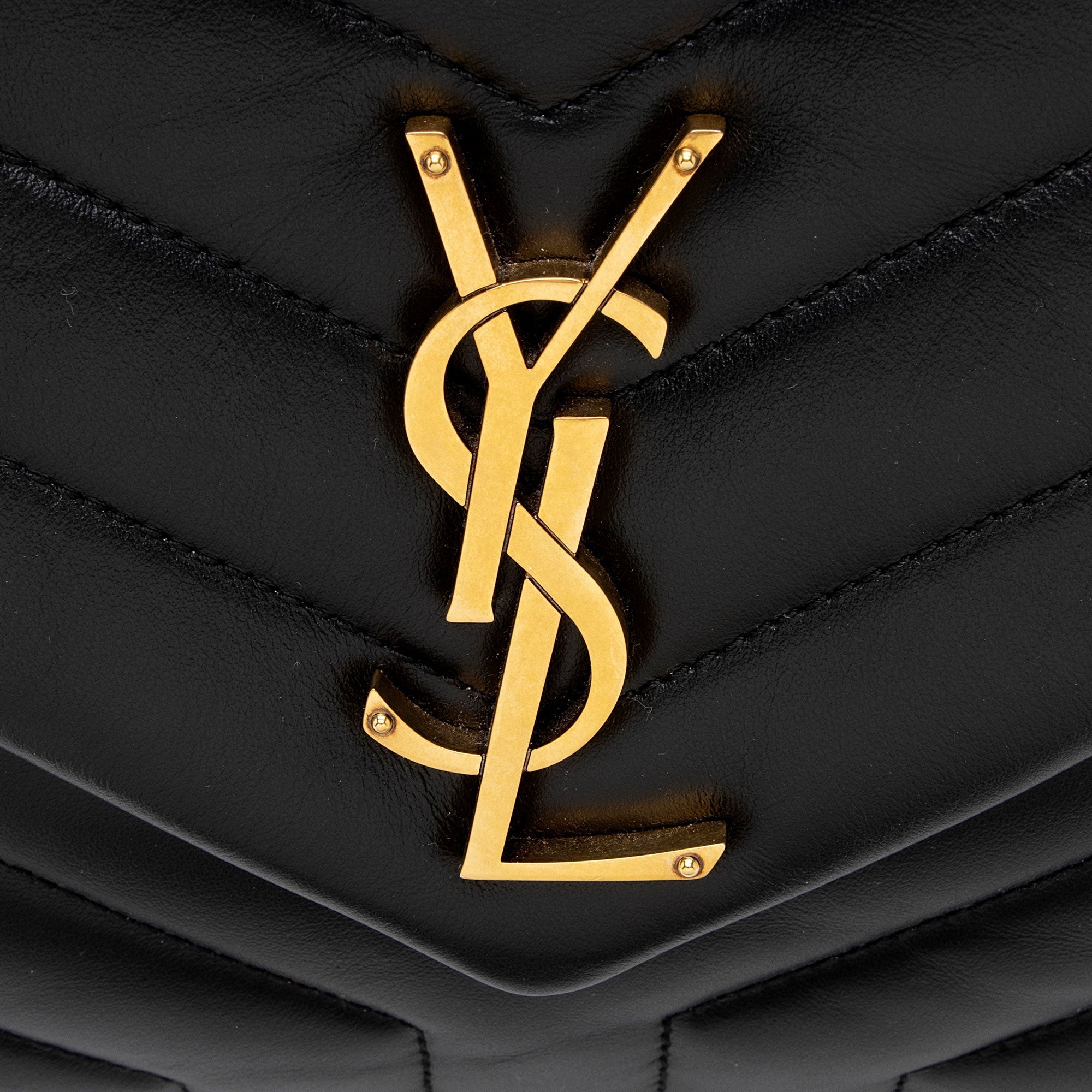 Saint Laurent Matelasse Calfskin Monogram LouLou Chain Medium Shoulder Bag