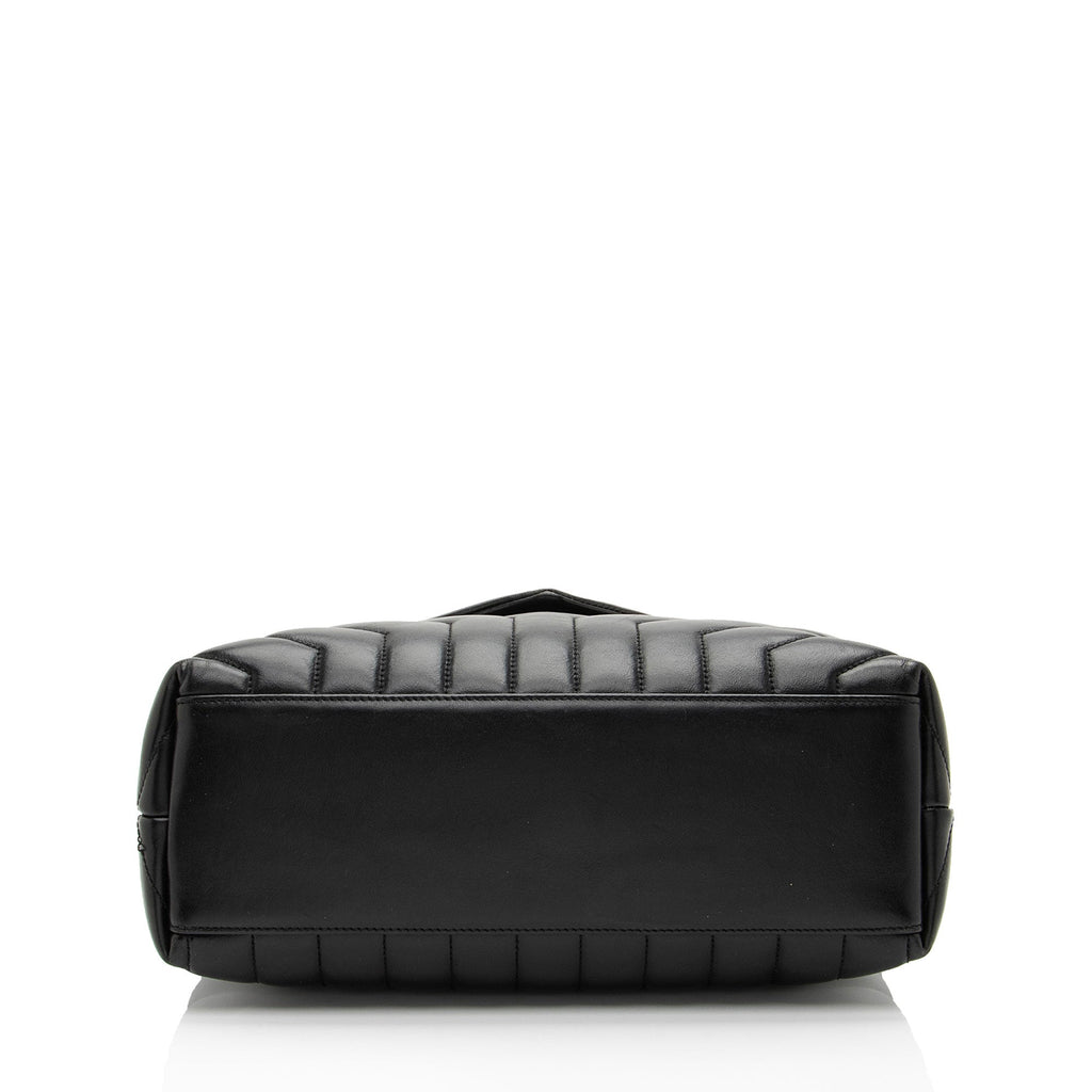 Saint Laurent Matelasse Calfskin Monogram LouLou Chain Medium Shoulder Bag