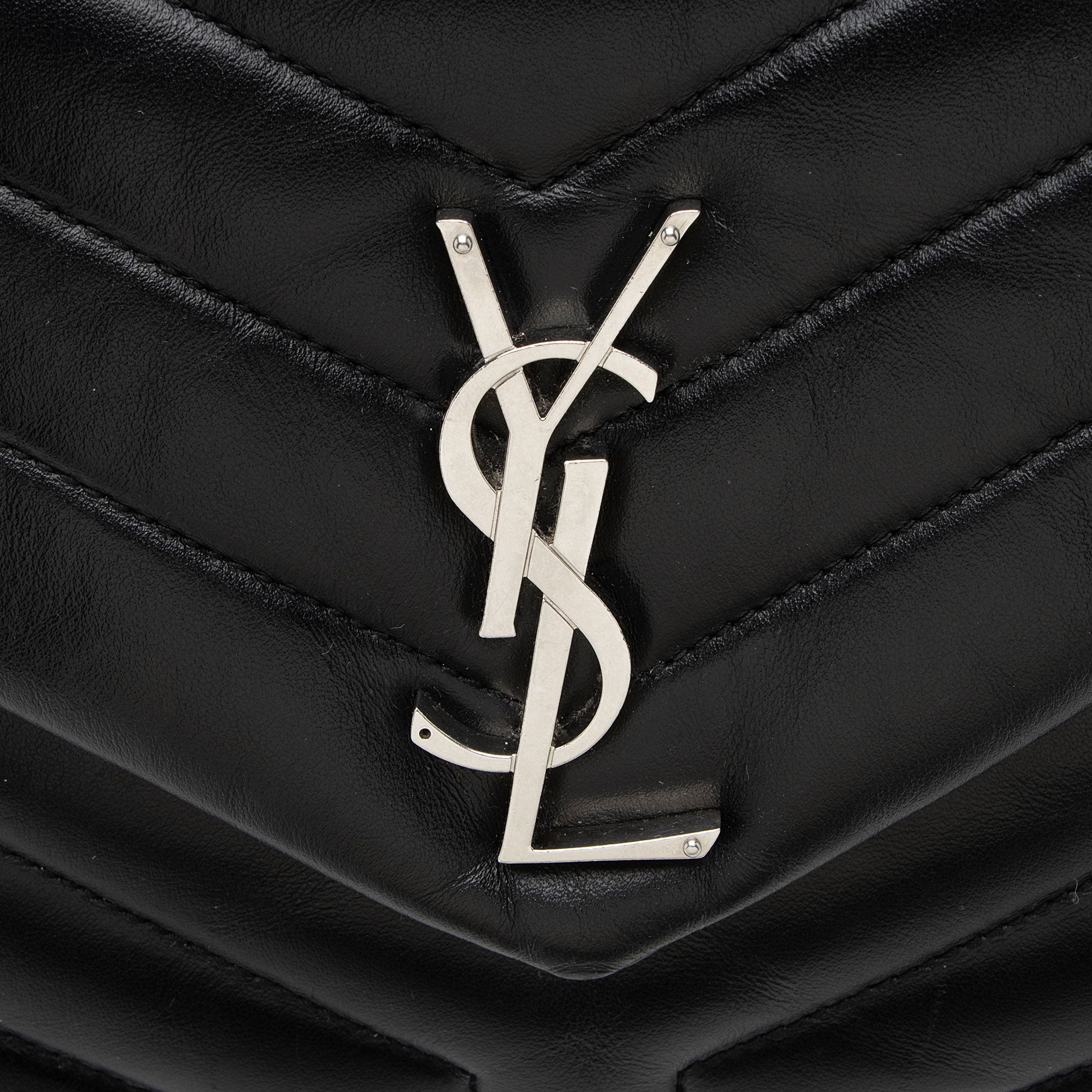 Saint Laurent Matelasse Calfskin Monogram LouLou Chain Medium Shoulder Bag