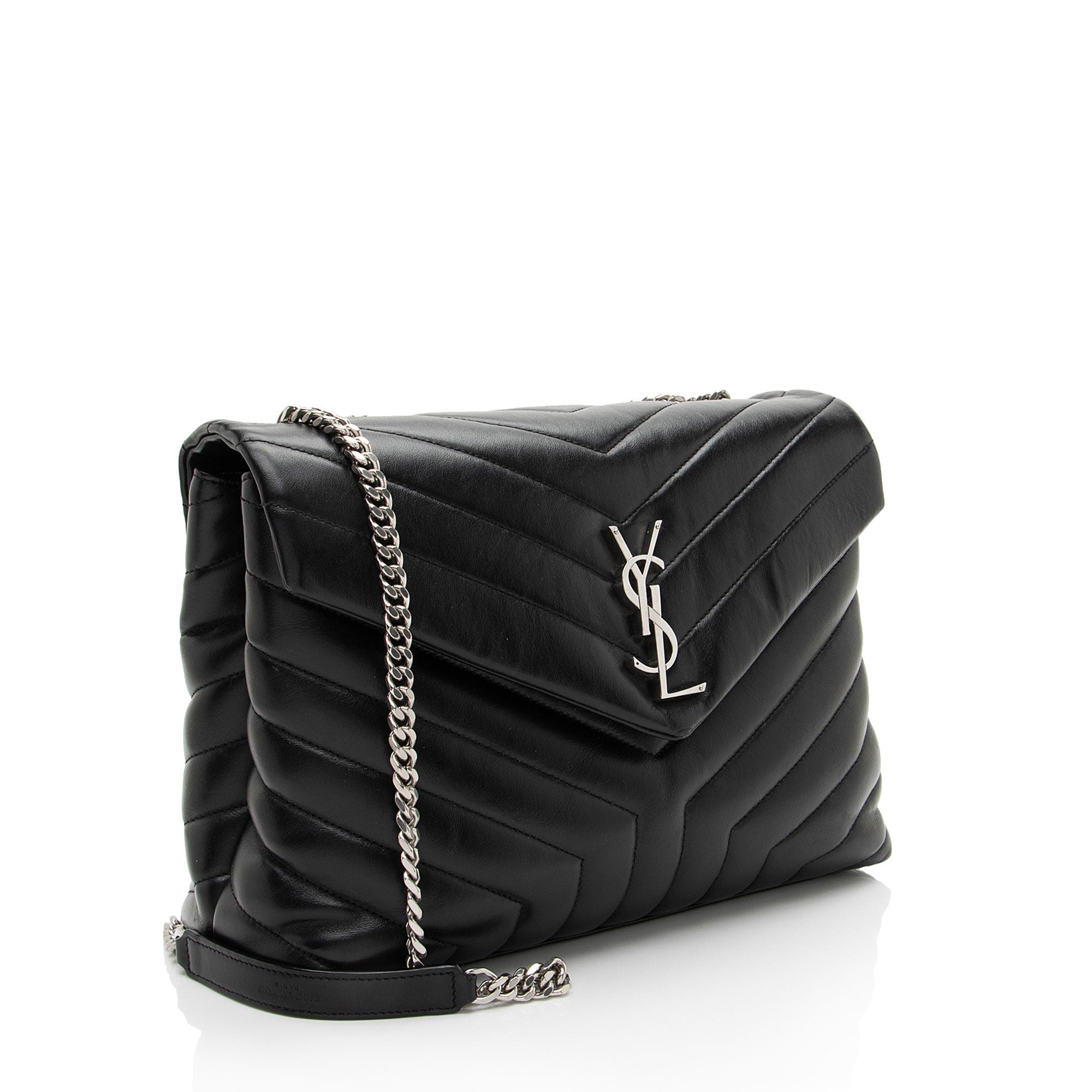 Saint Laurent Matelasse Calfskin Monogram LouLou Chain Medium Shoulder Bag