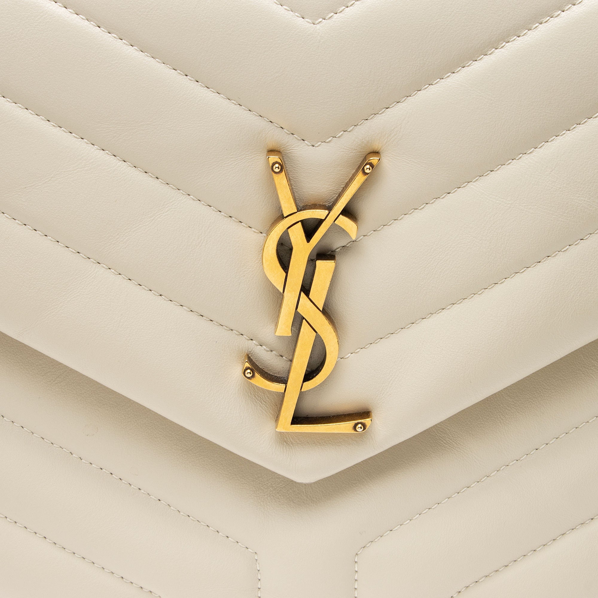 Saint Laurent Matelasse Calfskin Monogram LouLou Chain Medium Shoulder Bag