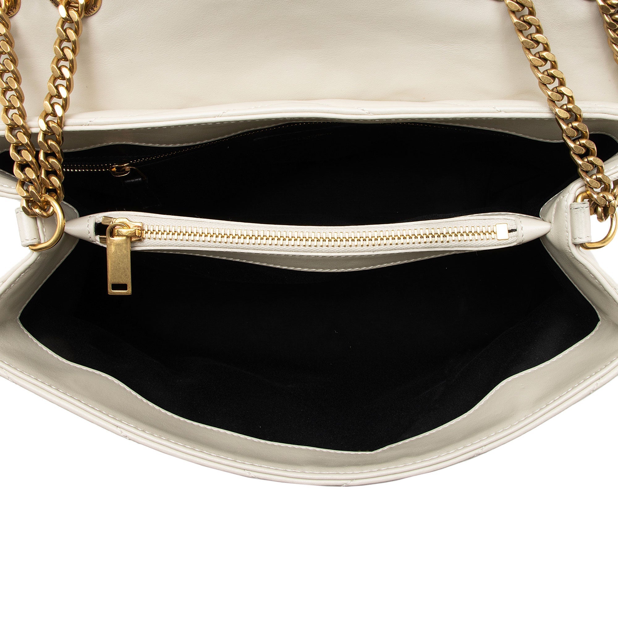Saint Laurent Matelasse Calfskin Monogram LouLou Chain Medium Shoulder Bag