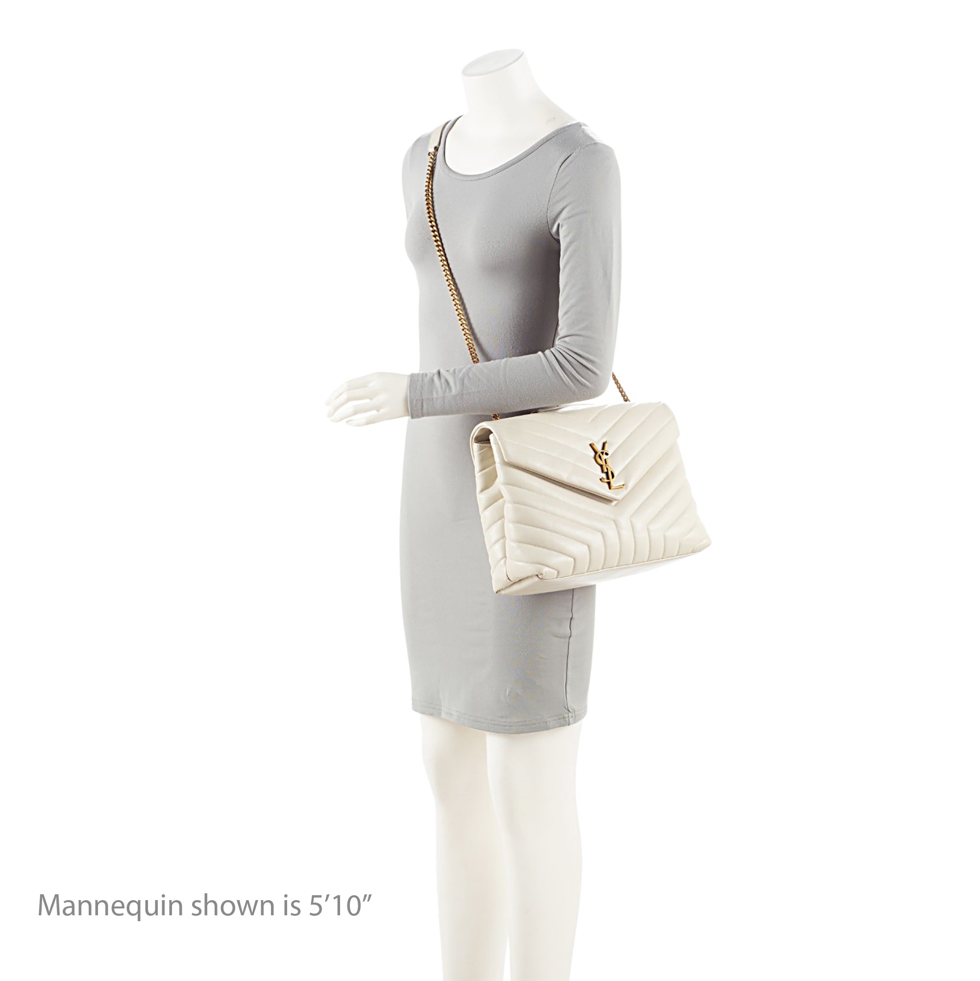 Saint Laurent Matelasse Calfskin Monogram LouLou Chain Medium Shoulder Bag