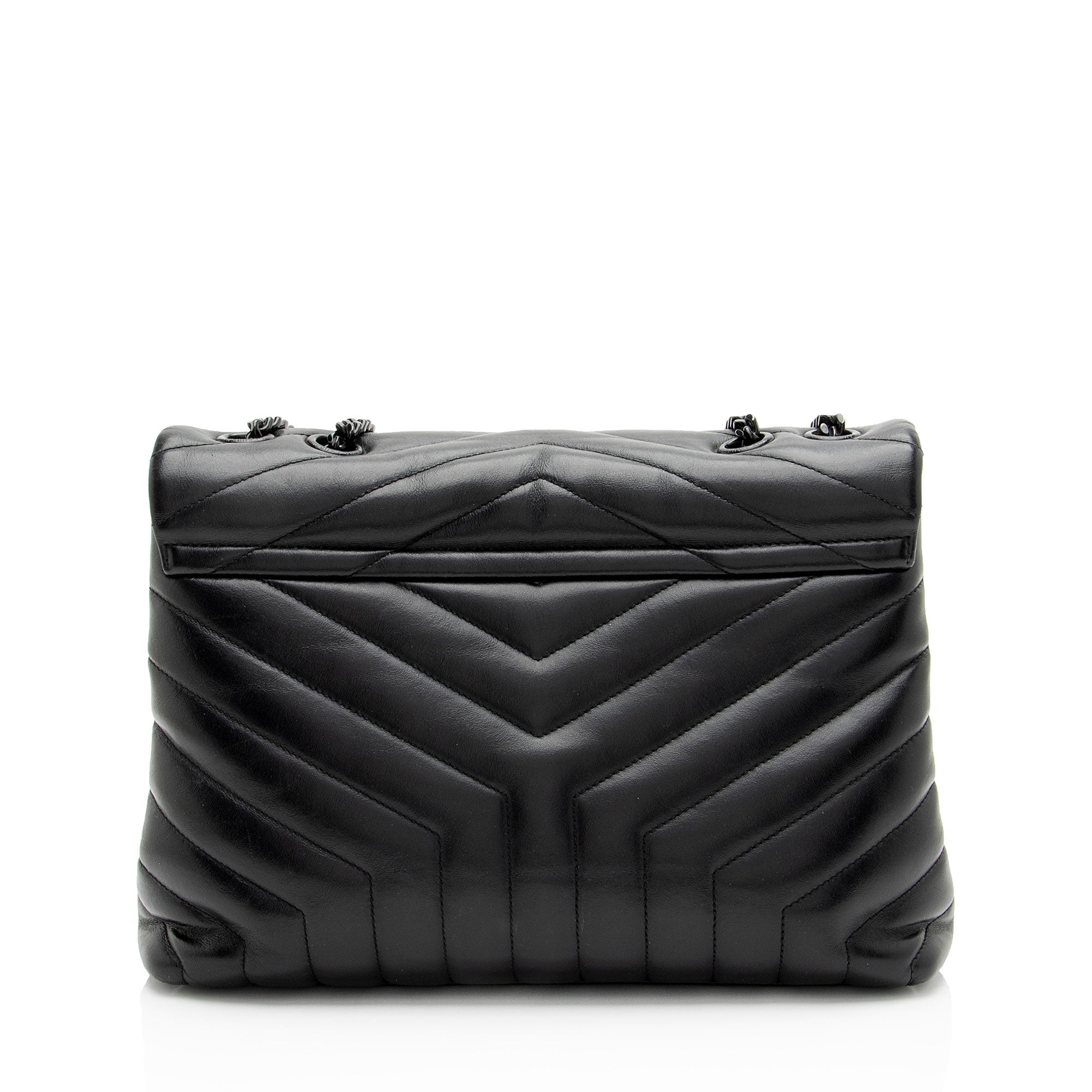 Saint Laurent Matelasse Calfskin Monogram LouLou Chain Medium Shoulder Bag