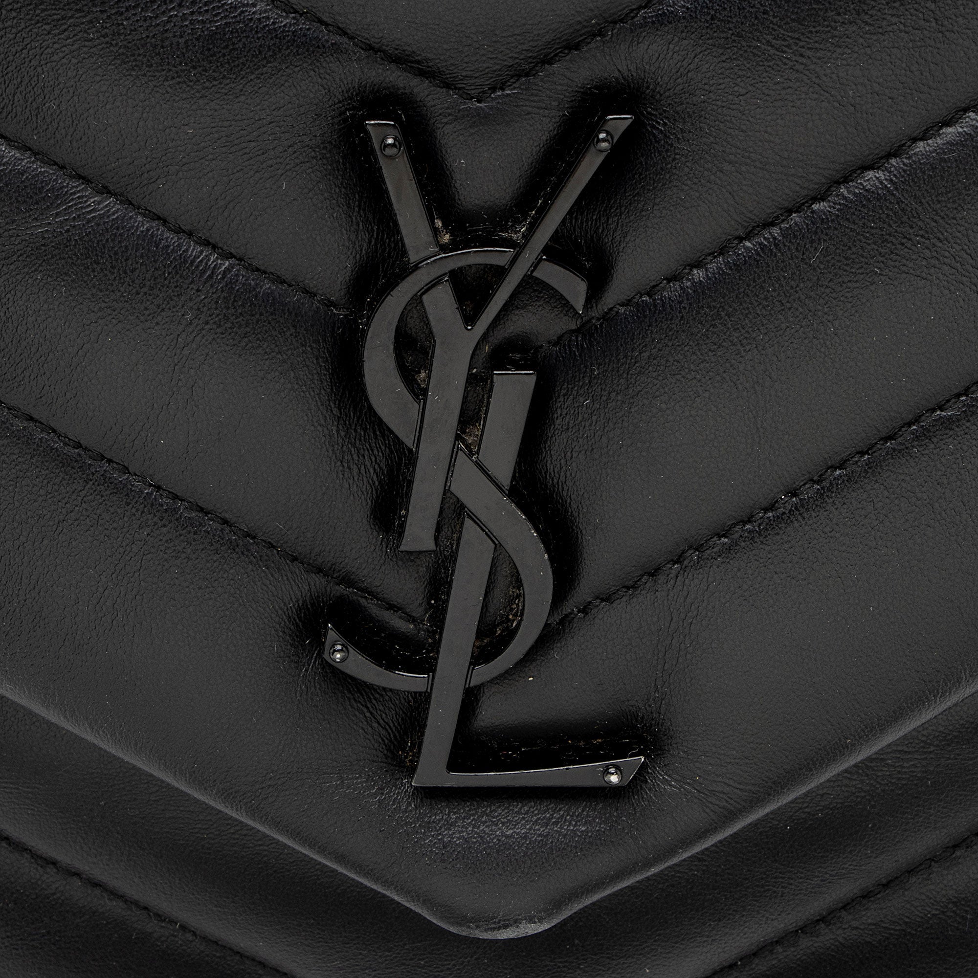 Saint Laurent Matelasse Calfskin Monogram LouLou Chain Medium Shoulder Bag
