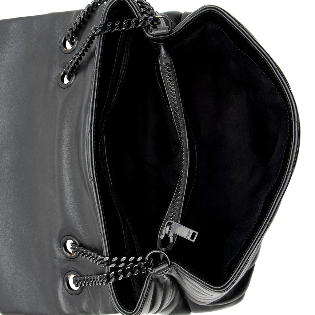 Saint Laurent Matelasse Calfskin Monogram LouLou Chain Medium Shoulder Bag
