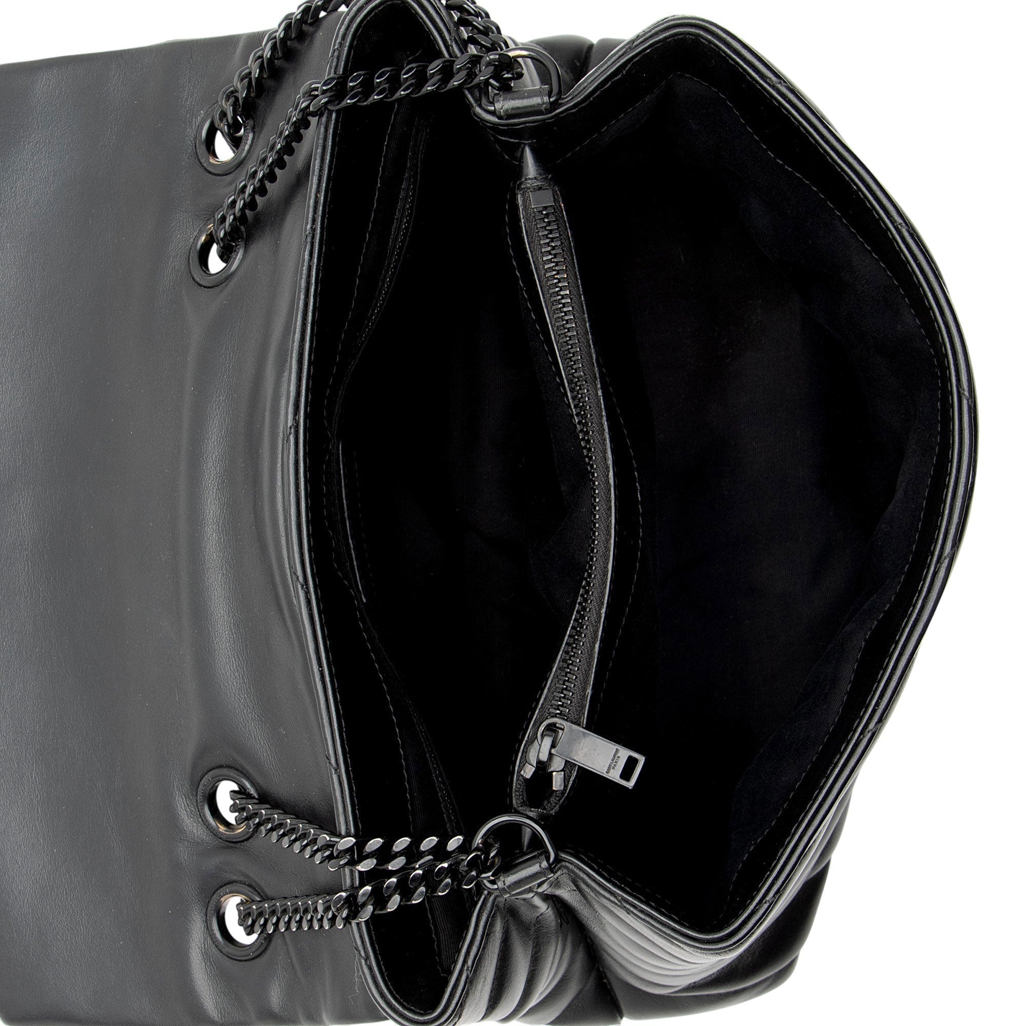 Saint Laurent Matelasse Calfskin Monogram LouLou Chain Medium Shoulder Bag