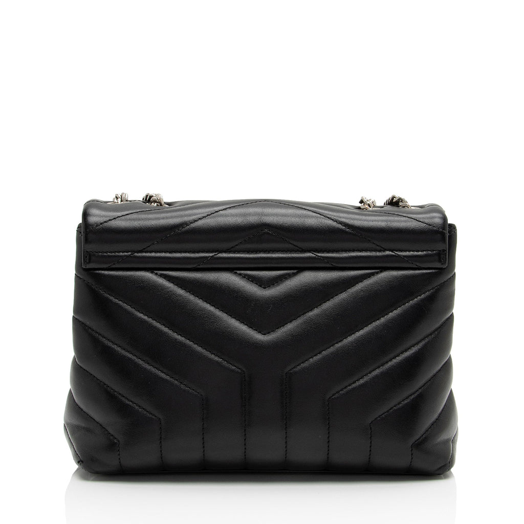Saint Laurent Matelasse Calfskin Monogram LouLou Chain Small Crossbody Bag (SHF-XeDlWE)