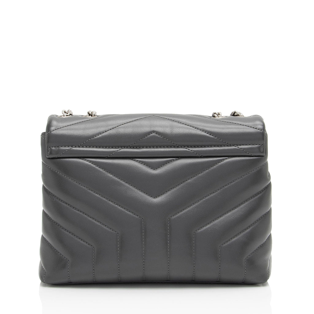 Saint Laurent Matelasse Calfskin Monogram LouLou Chain Small Crossbody (SHF-B5OsZv)