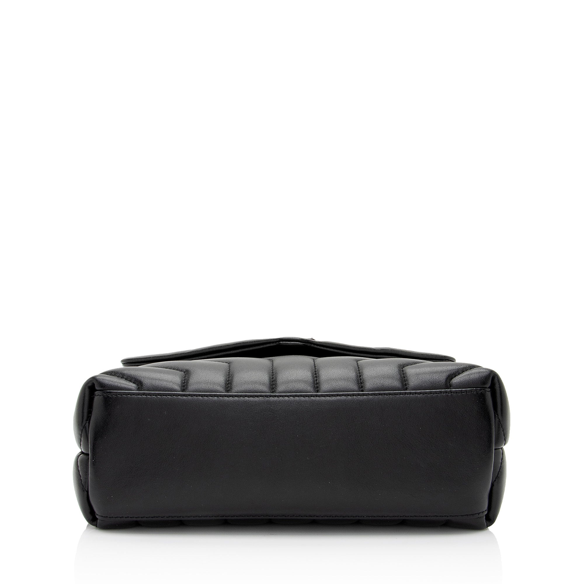 Saint Laurent Matelasse Calfskin Monogram LouLou Chain Small Crossbody (SHF-acKu6w)
