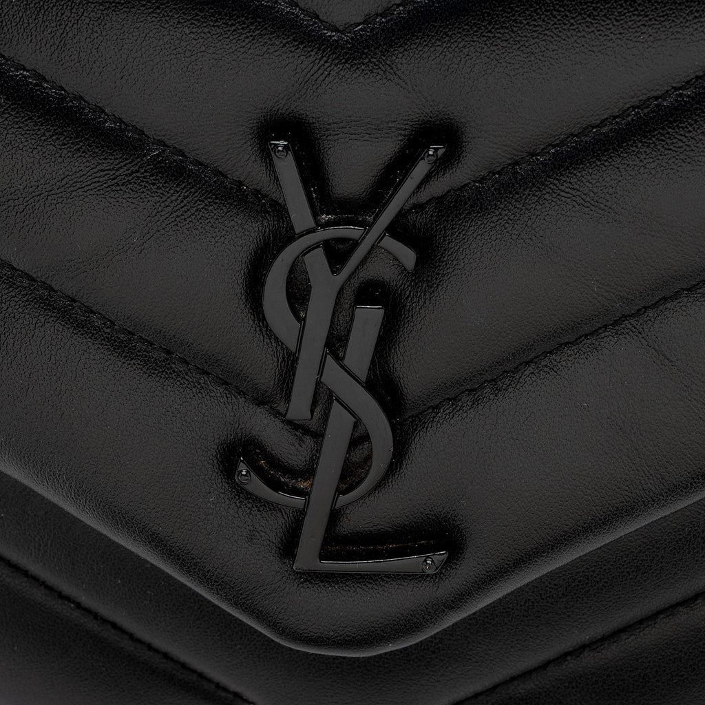 Saint Laurent Matelasse Calfskin Monogram LouLou Chain Small Crossbody (SHF-acKu6w)
