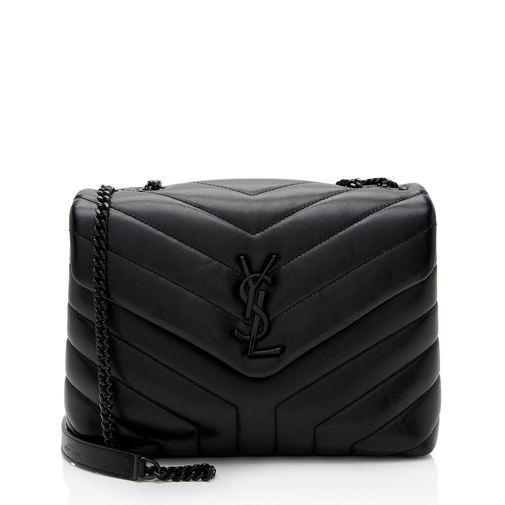 Saint Laurent Matelasse Calfskin Monogram LouLou Chain Small Crossbody (SHF-acKu6w)