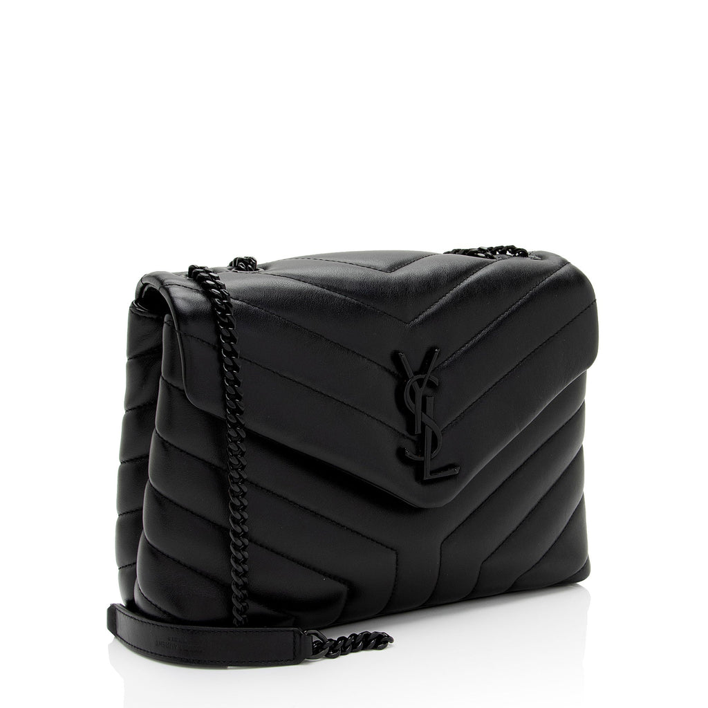 Saint Laurent Matelasse Calfskin Monogram LouLou Chain Small Crossbody (SHF-acKu6w)