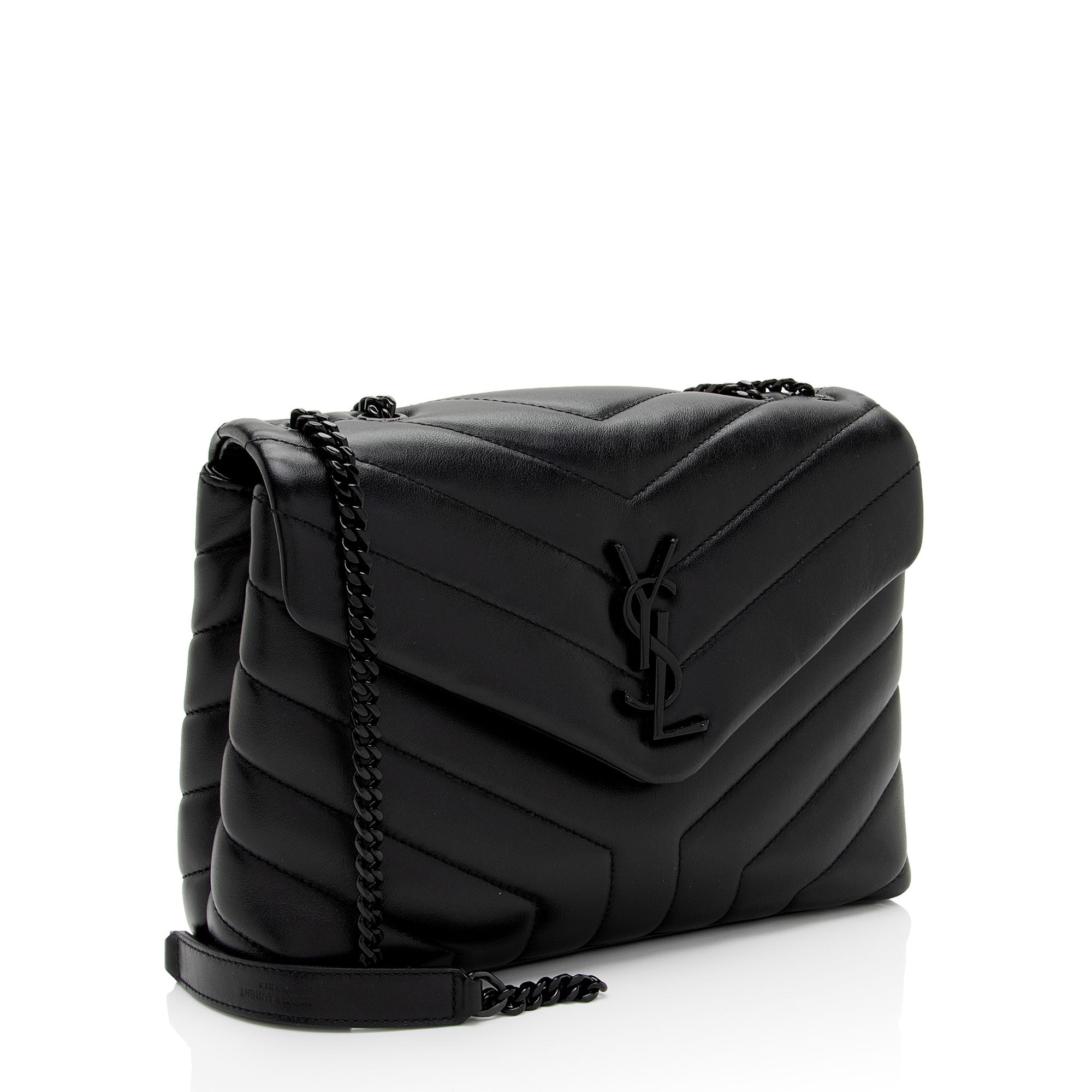 Saint Laurent Matelasse Calfskin Monogram LouLou Chain Small Crossbody (SHF-acKu6w)