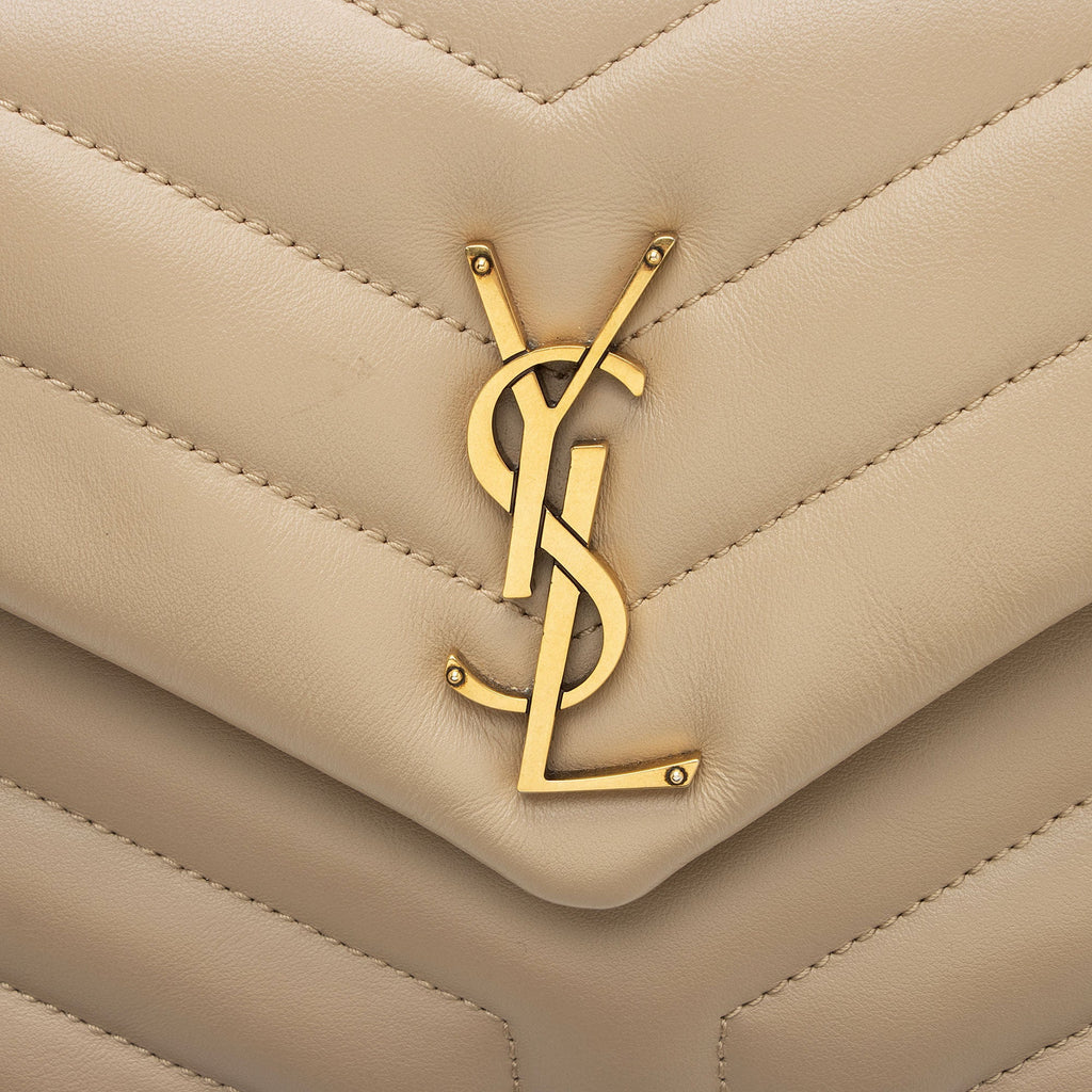 Saint Laurent Matelasse Calfskin Monogram LouLou Chain Small Crossbody (SHF-XSfoNV)